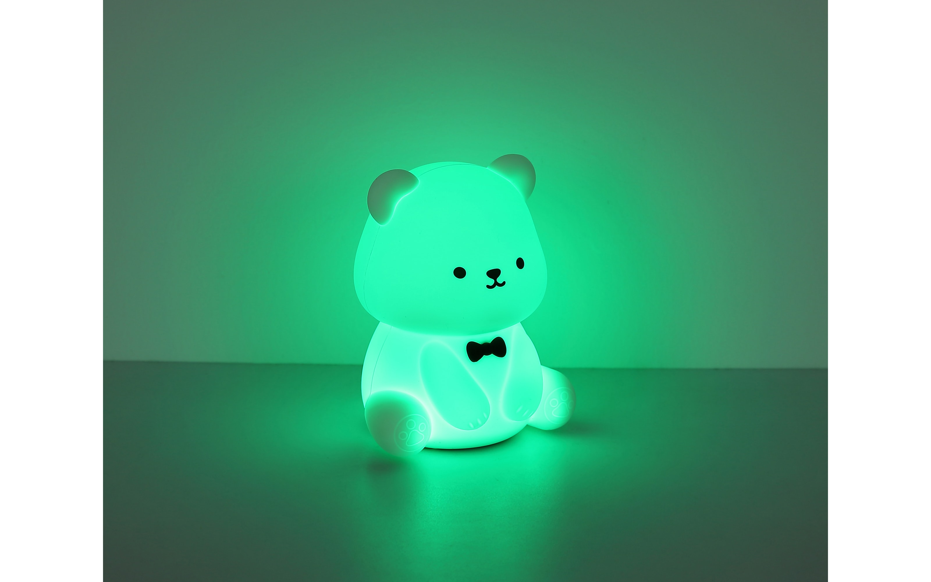 Akku-Tischleuchte Teddy, weiß, inkl. RGB-Farbwechsler