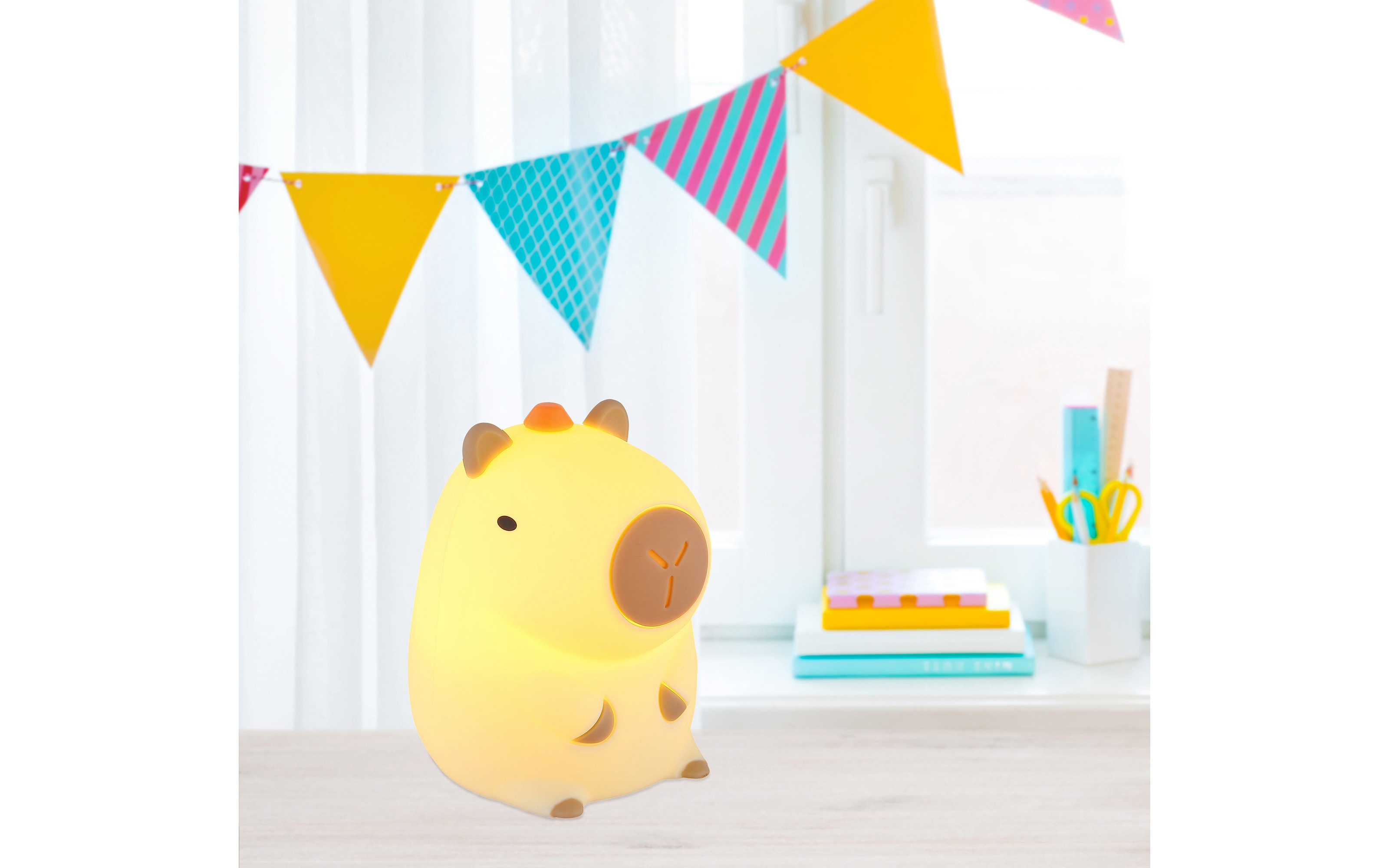 Akku-Tischleuchte Capybara, braun, inkl. RGB-Farbwechsler