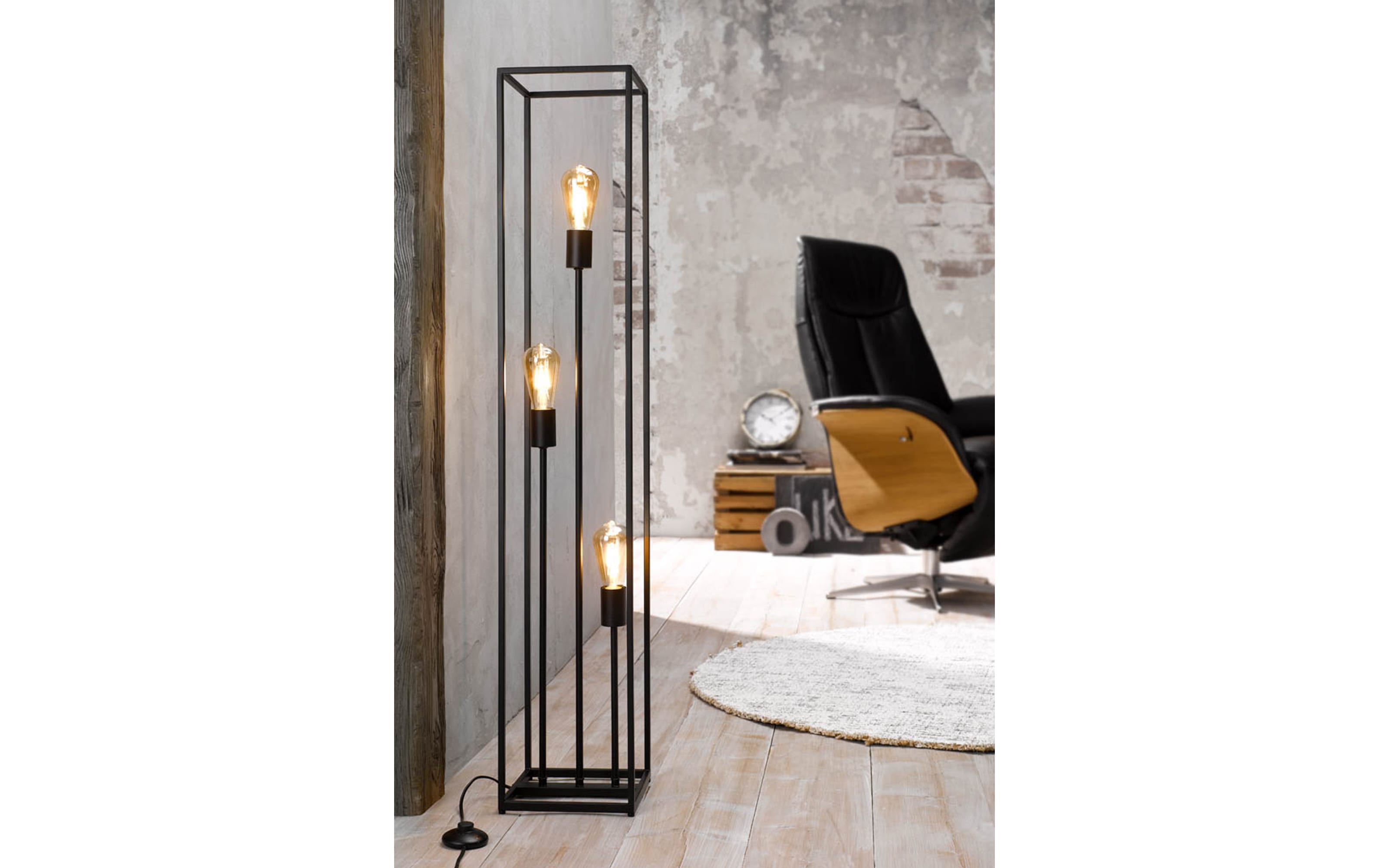 Standleuchte Hannah in schwarz, 120 cm