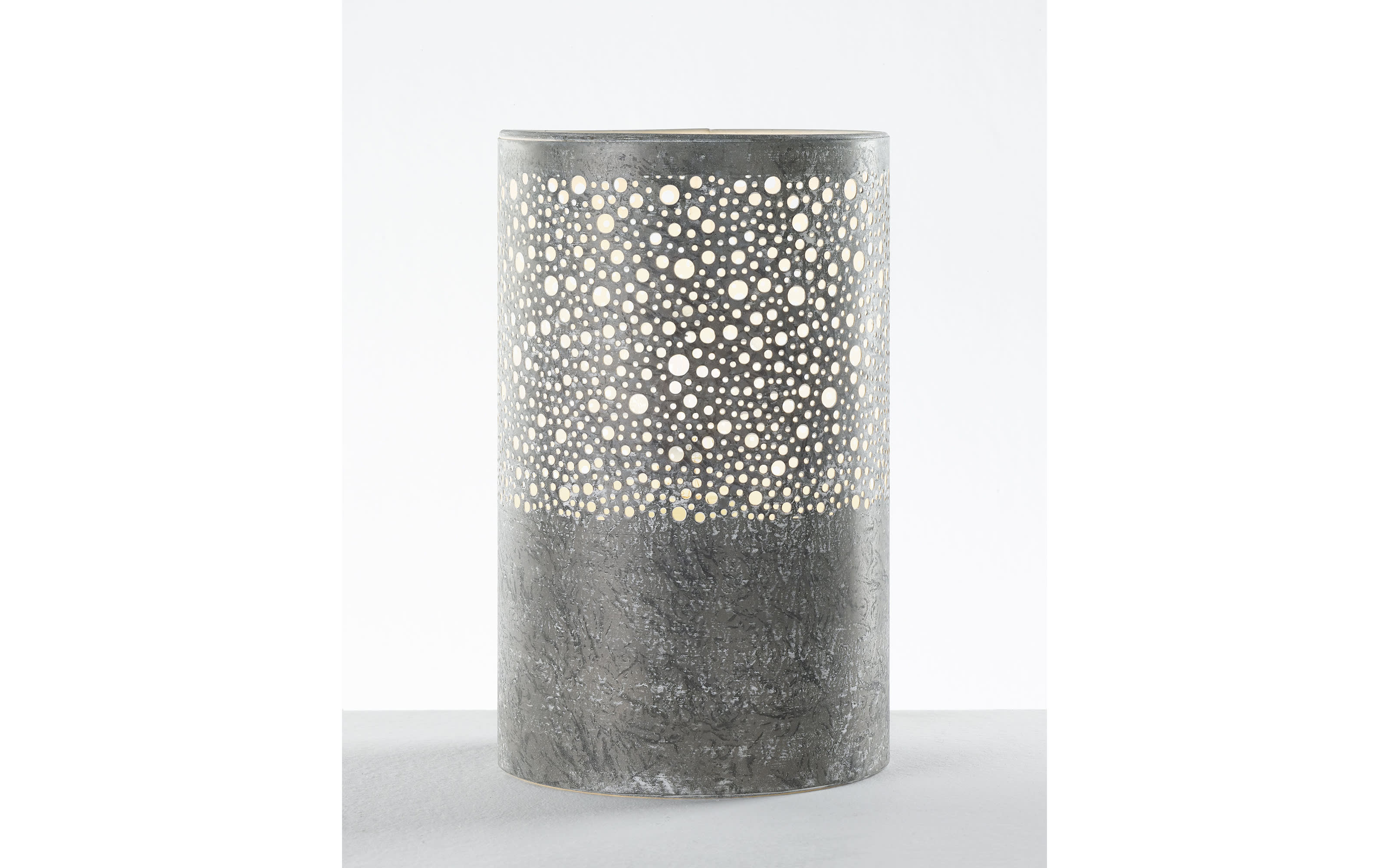 Tischleuchte Vintage, grau, 25 cm