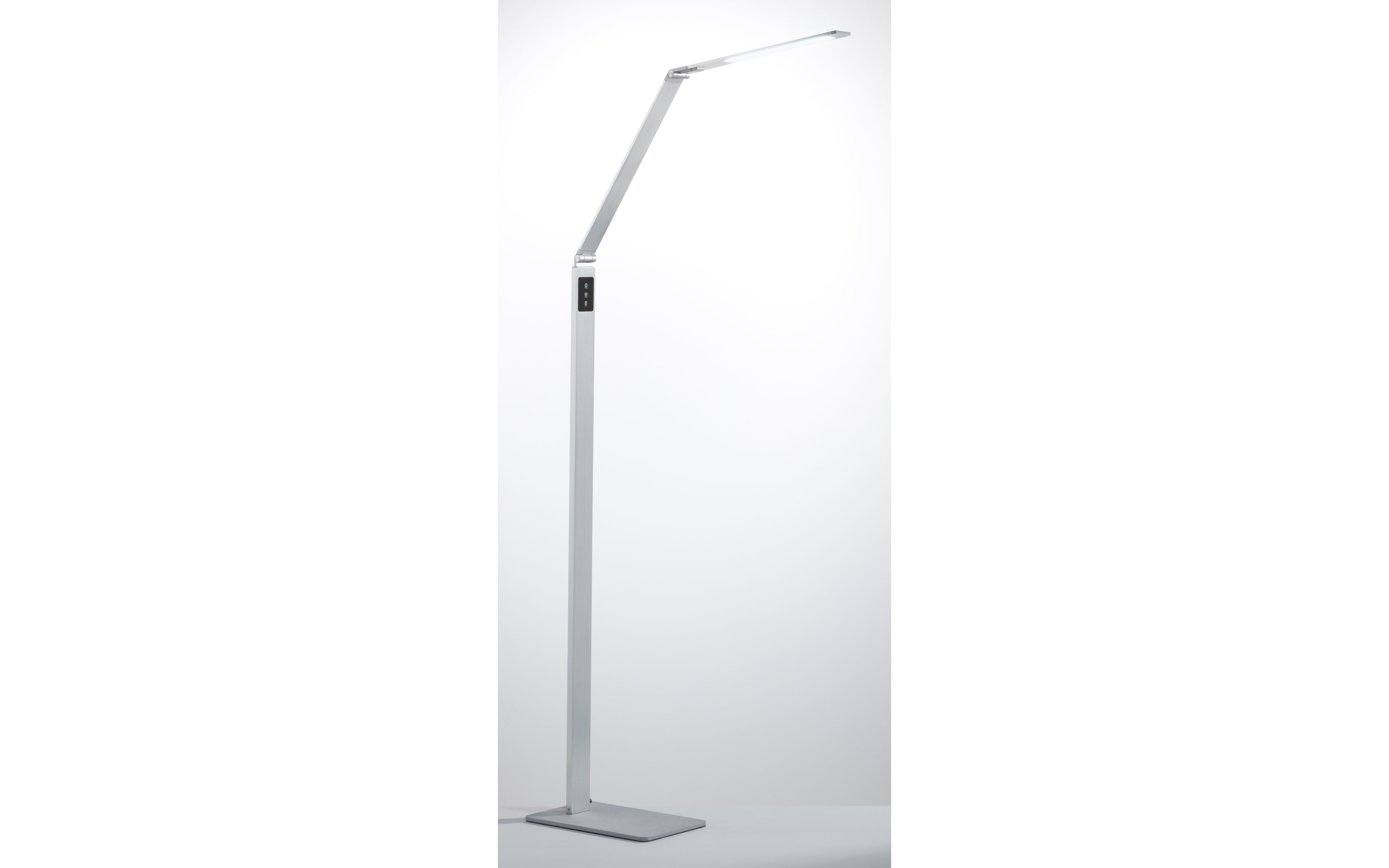 LED-Stehleuchte Uno, silber, 125,5 cm