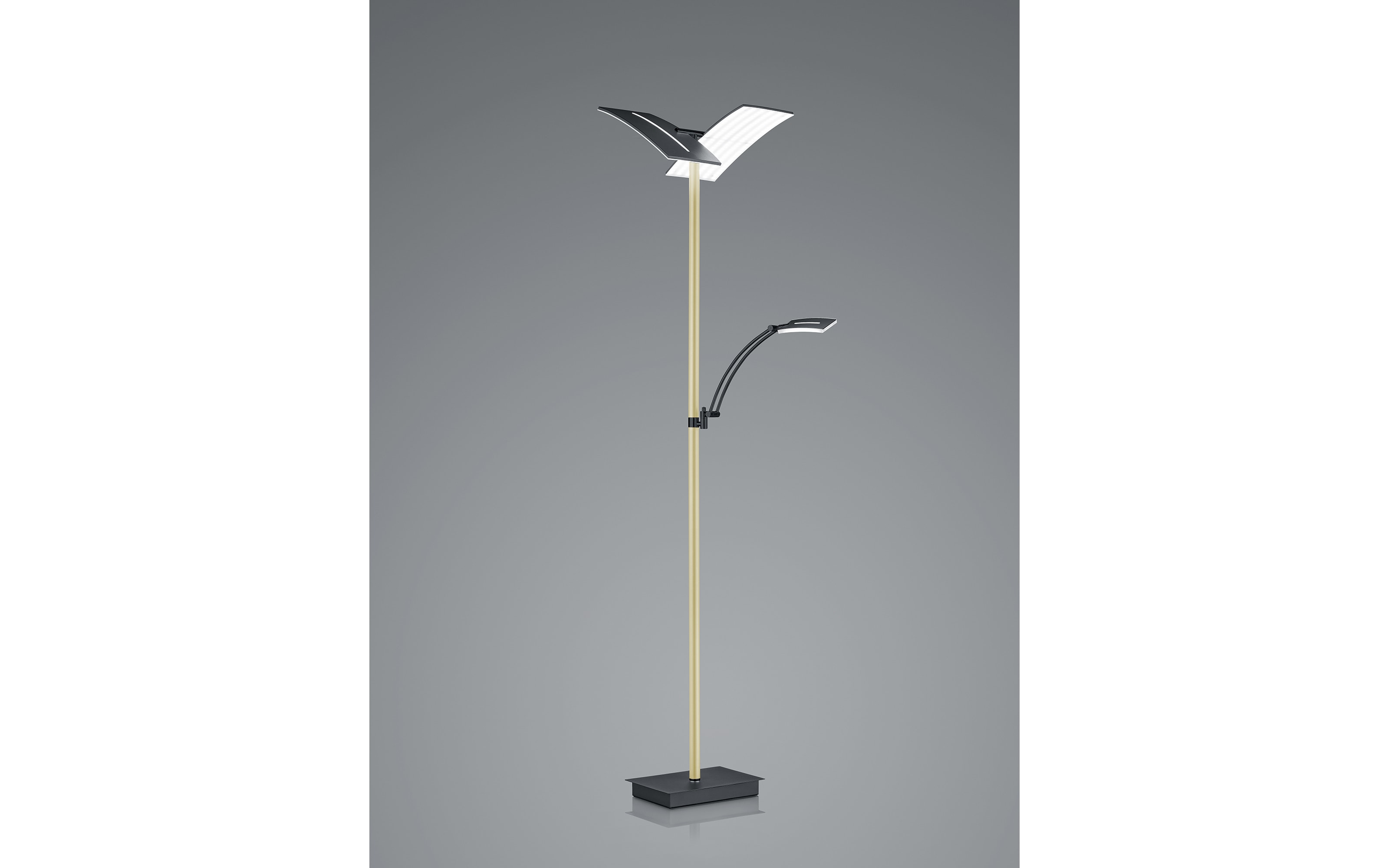 LED-Standleuchte Delara, champagner/schwarz, 182 cm