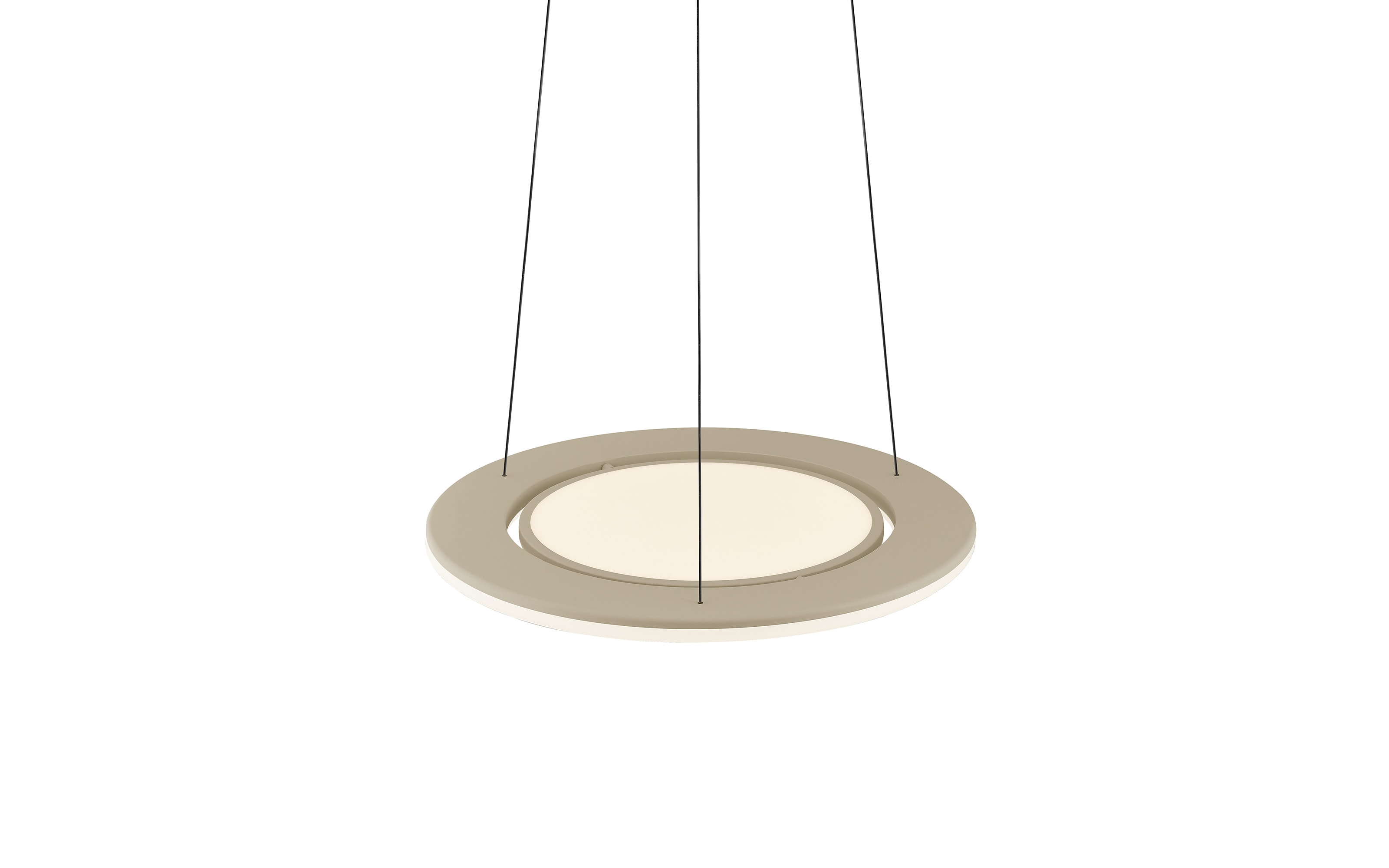 LED-Pendelleuchte Haley, sandfarbig, inkl. CCT und Höhenverstellung