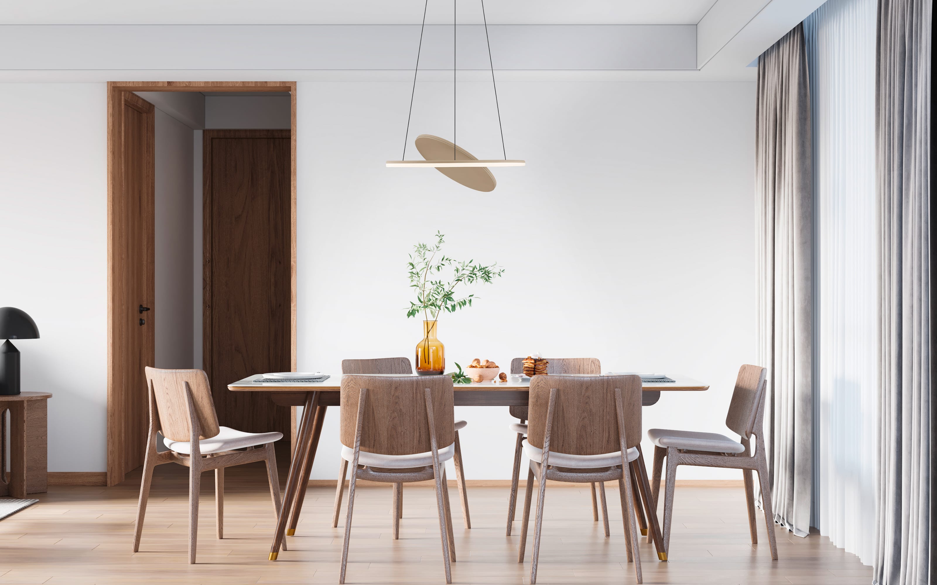 LED-Pendelleuchte Haley, sandfarbig, inkl. CCT und Höhenverstellung