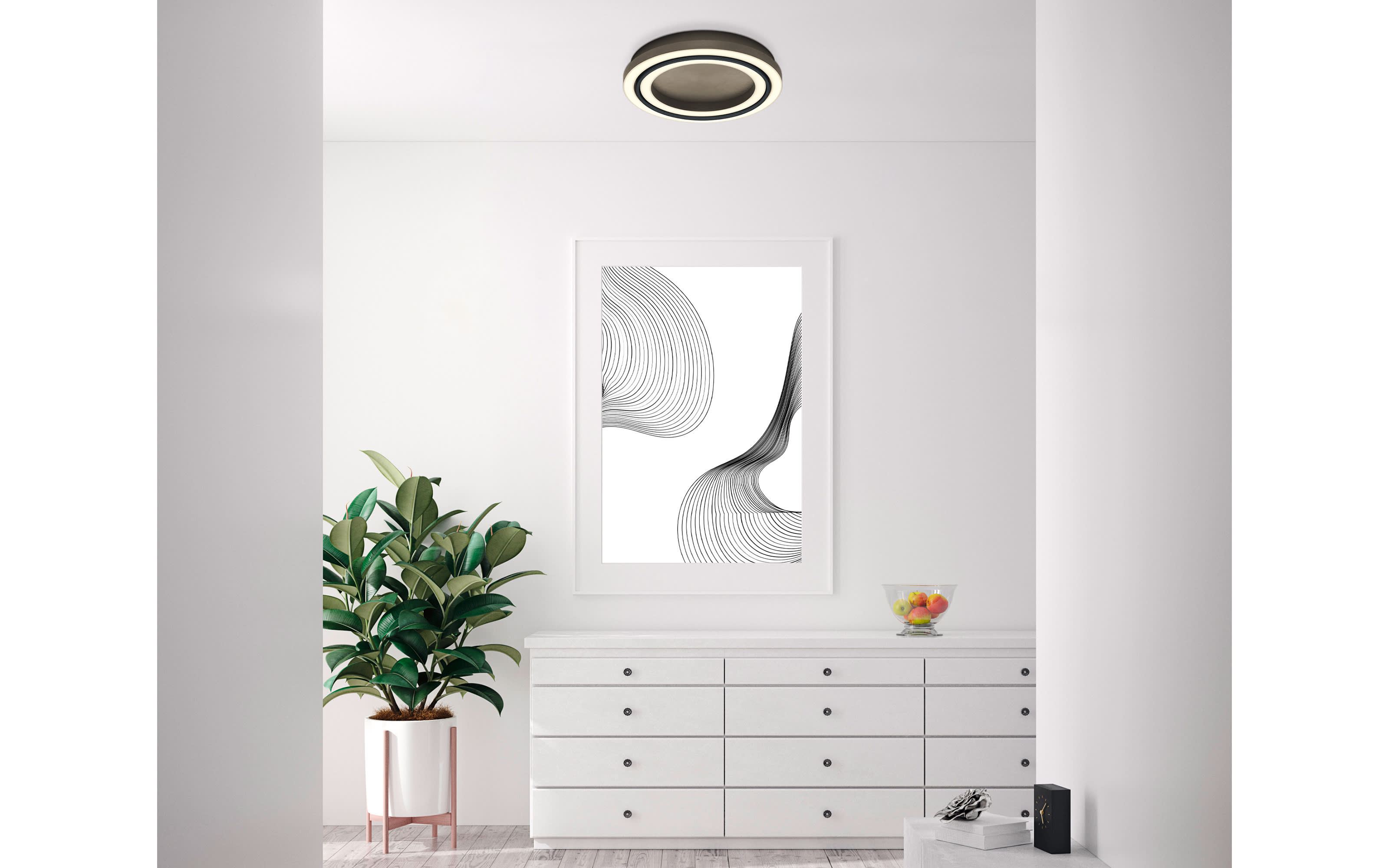 LED-Deckenleuchte Ben, bronze, inkl. CCT und Fernbedienung