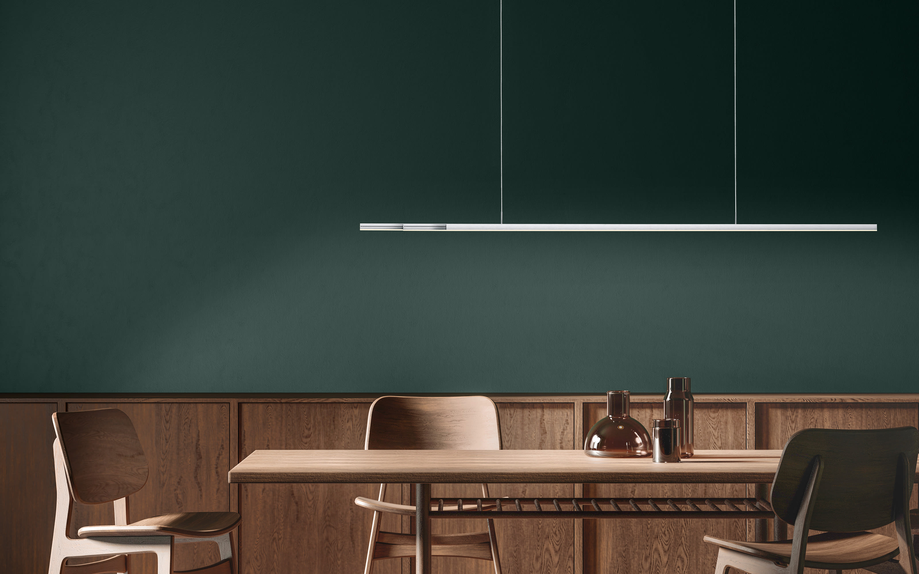 LED-Pendelleuchte Ole, aluminium, inkl. CCT und Fernbedienung