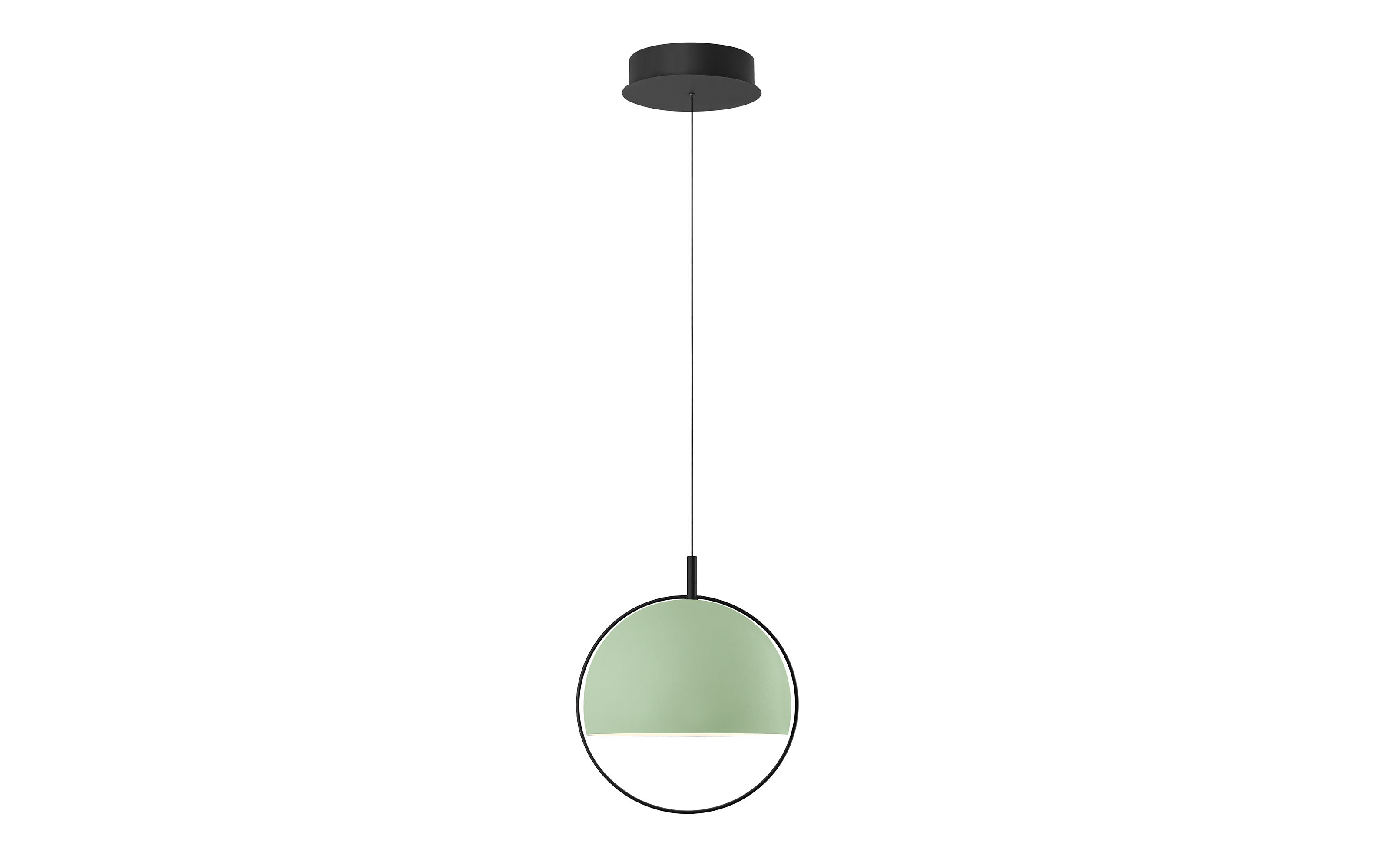 LED-Pendelleuchte Hoop, mintgrün, inkl. Fernbedienung