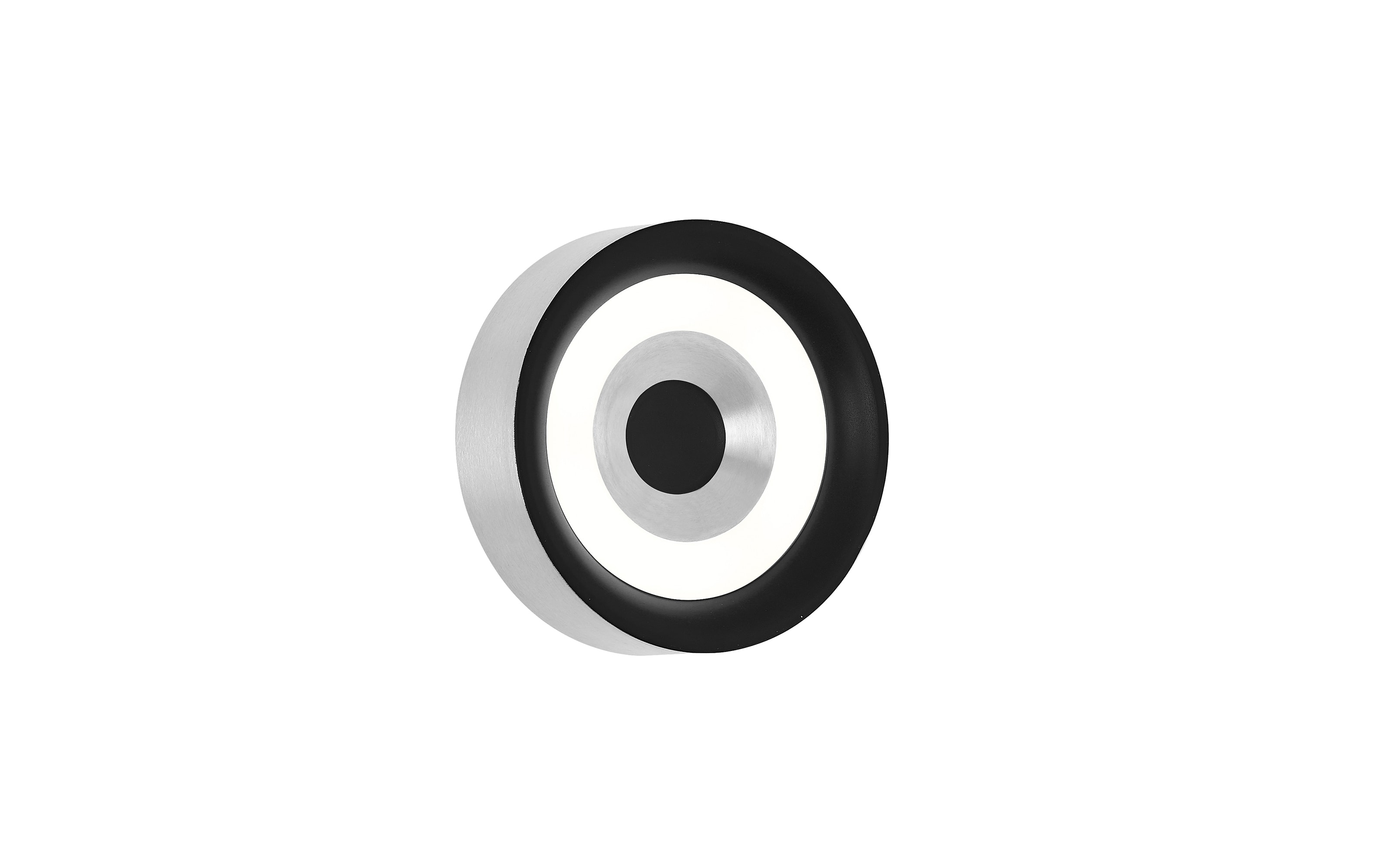 LED-Wandleuchte Speaker, schwarz/alufarbig