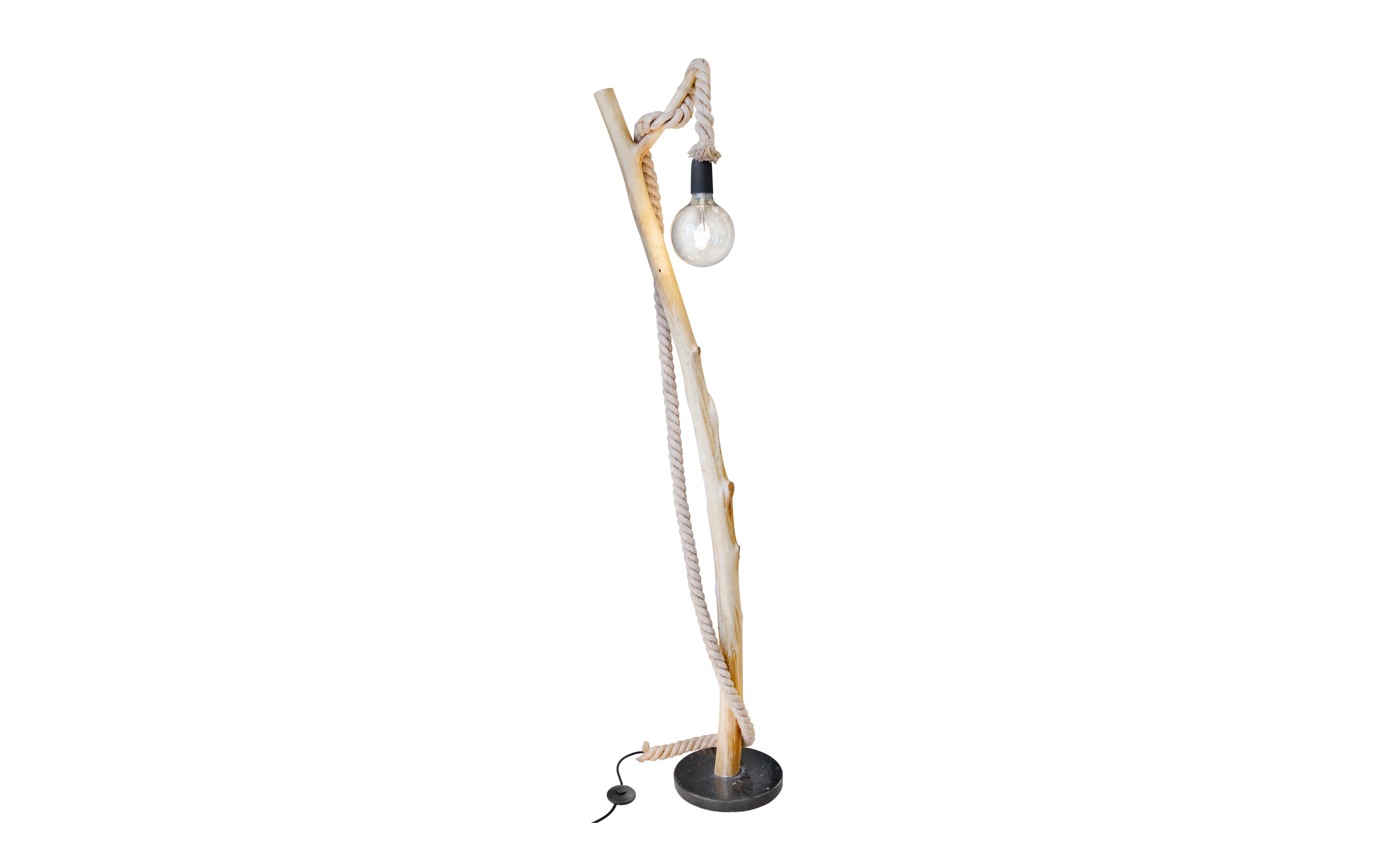 Standleuchte Nerida mit Hanfseil, 150 cm