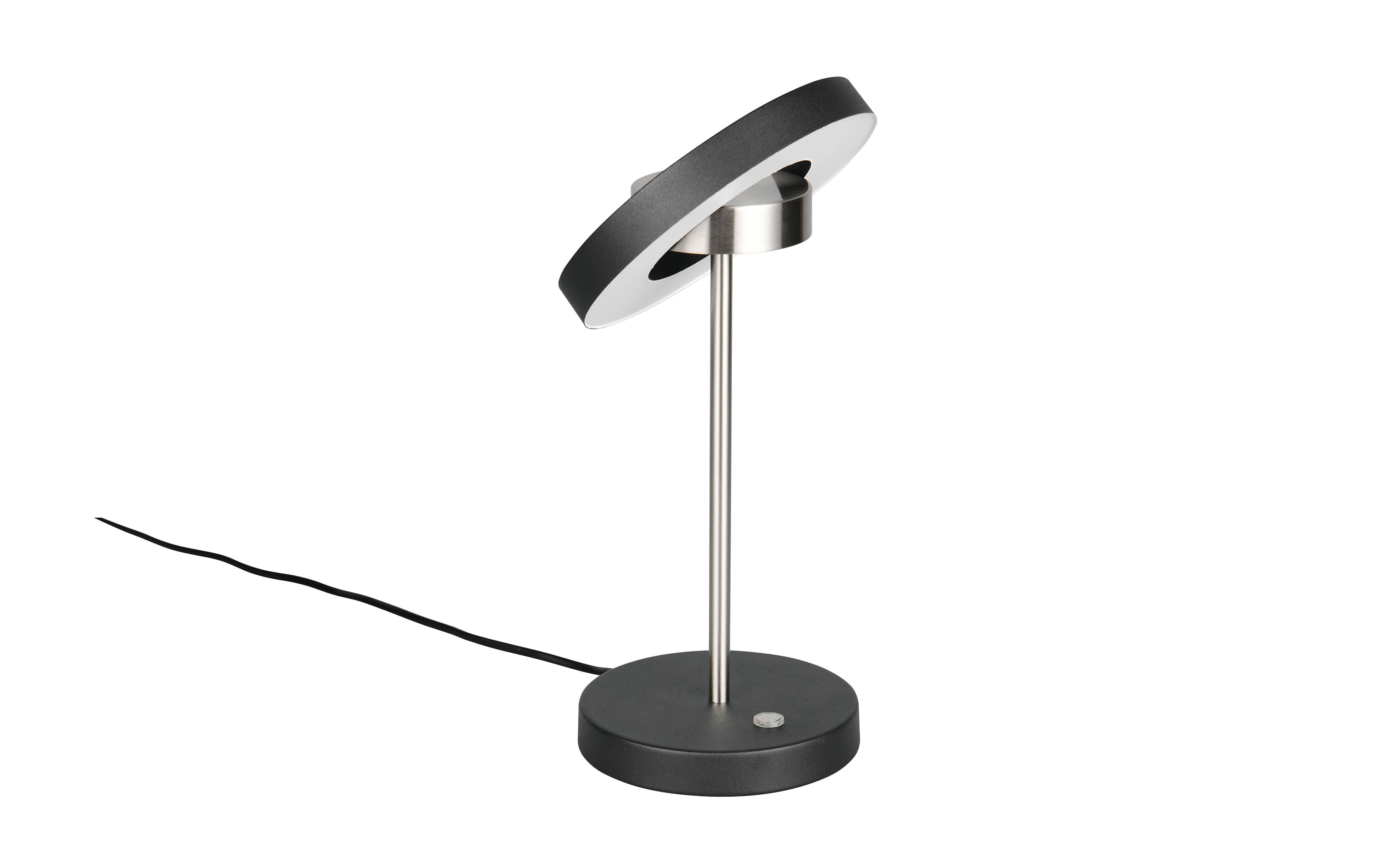 Tischleuchte Guano, nickel/schwarz