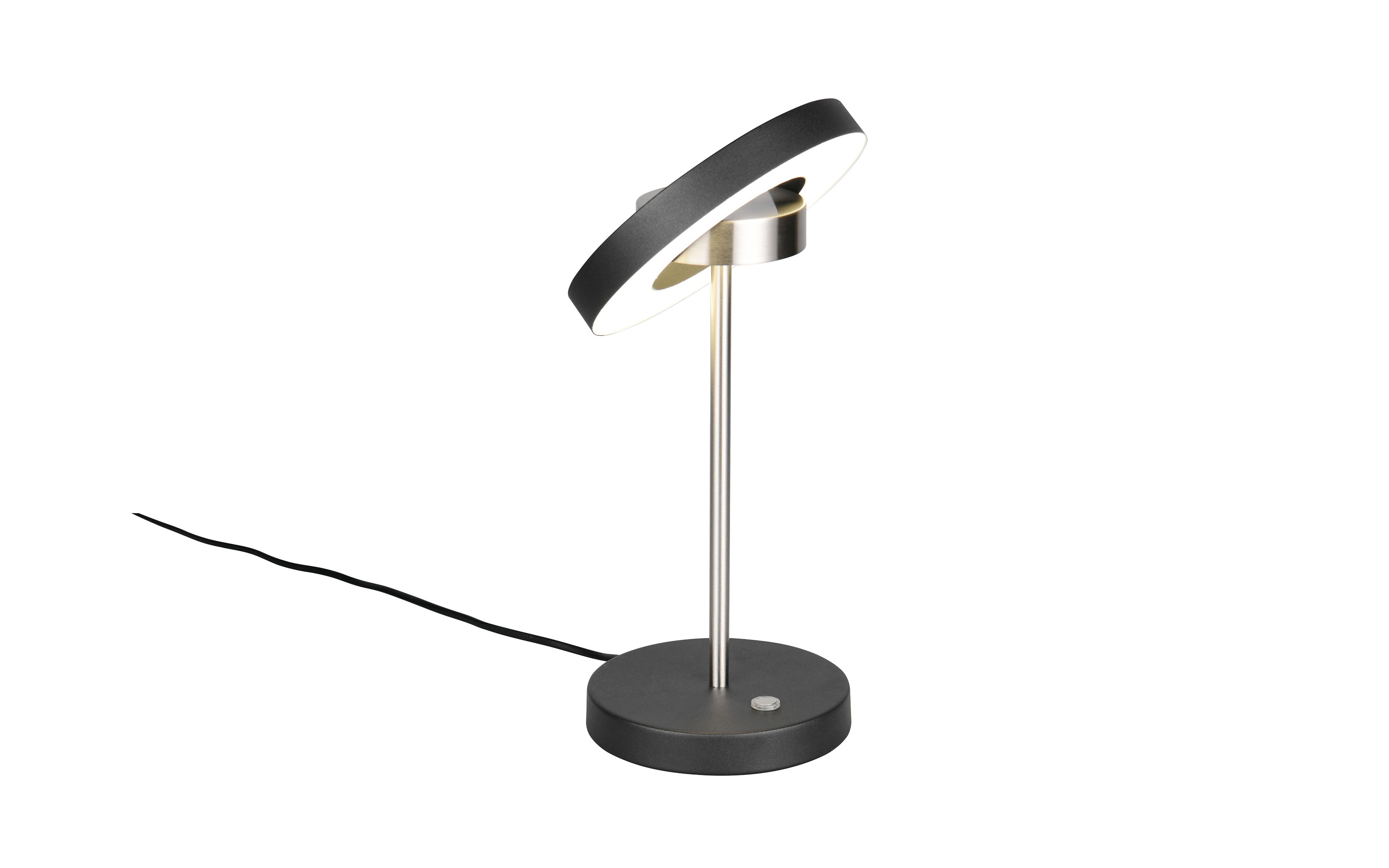Tischleuchte Guano, nickel/schwarz