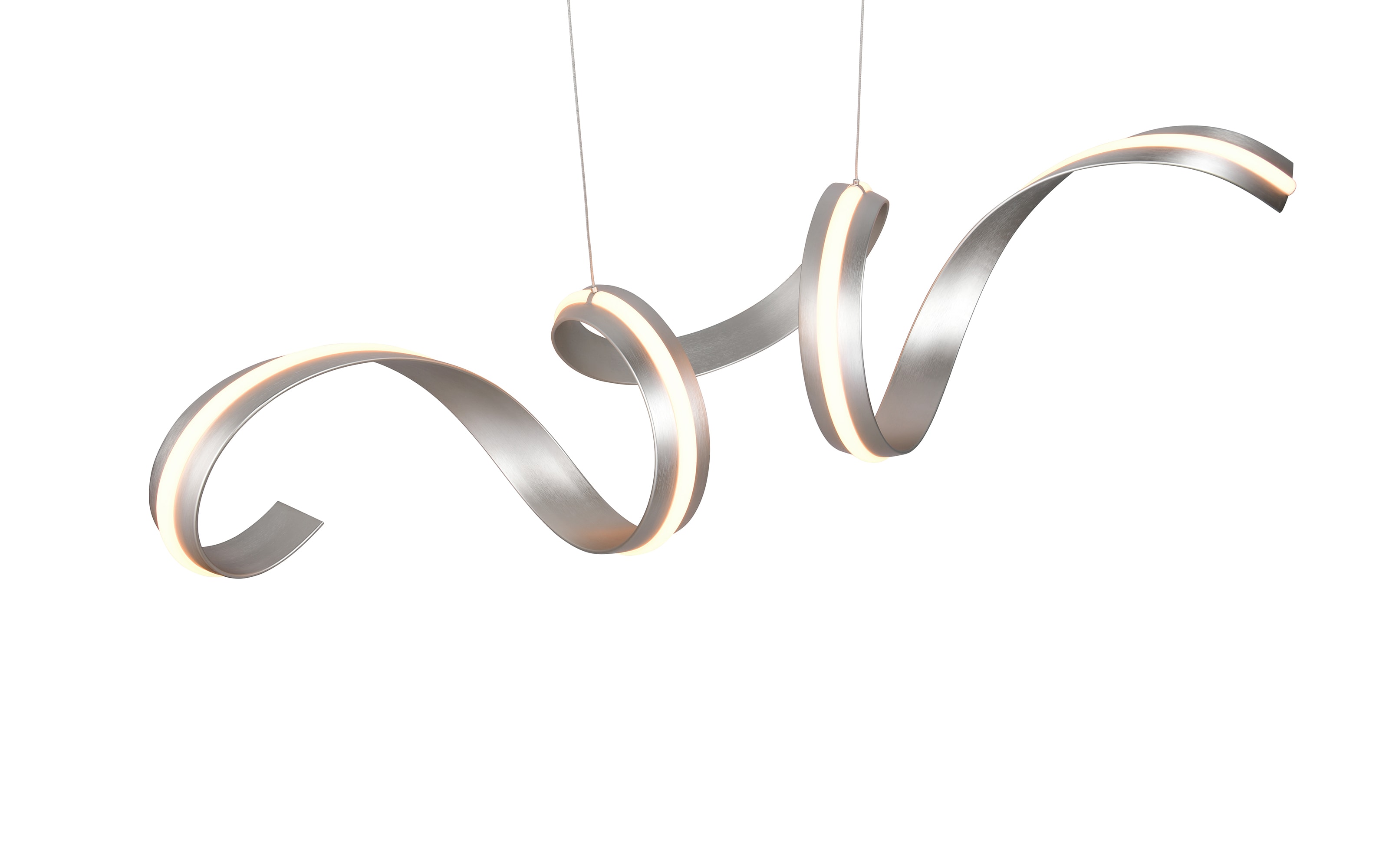 LED-Pendelleuchte Cinque Cisenna, nickelfarbig