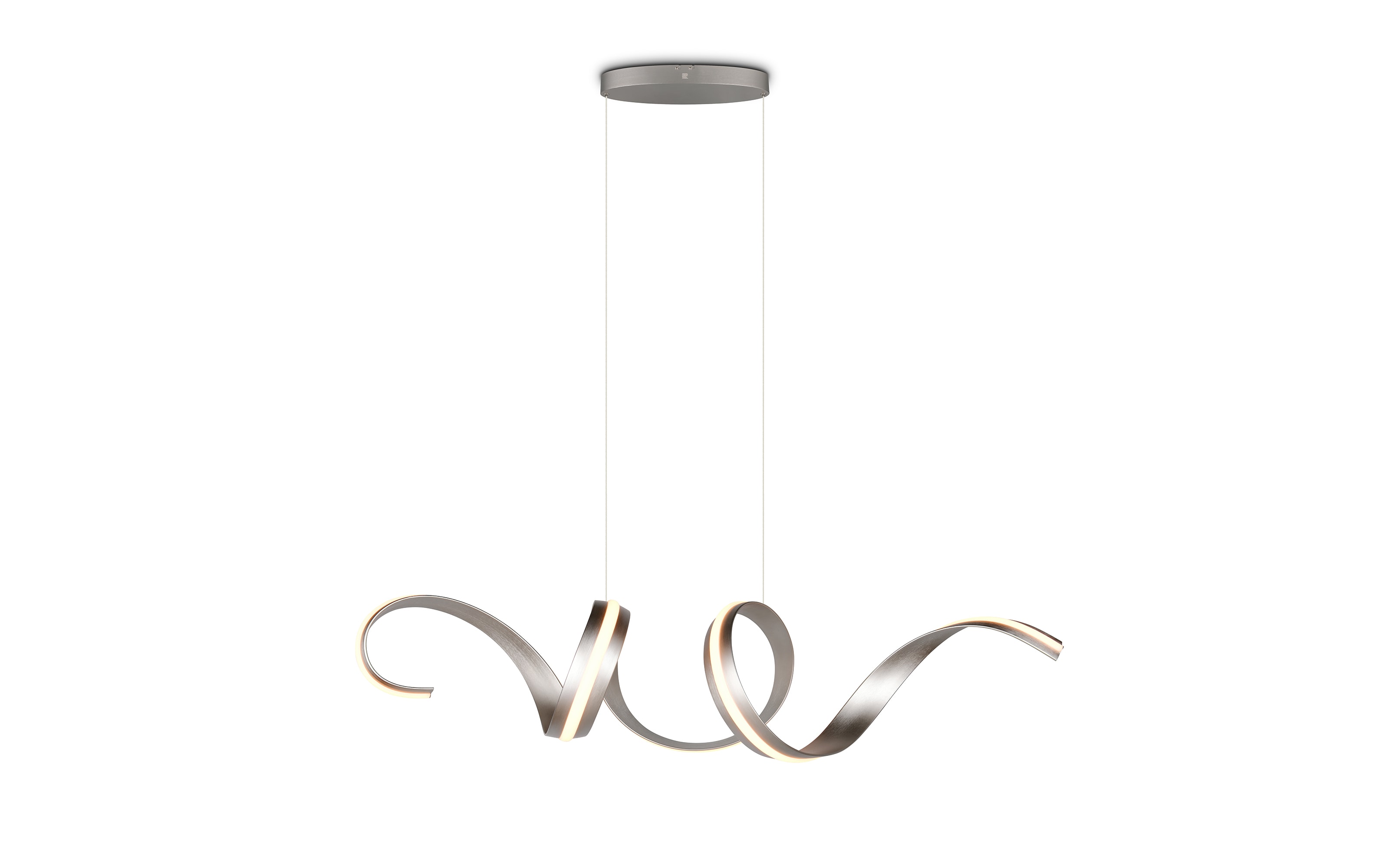 LED-Pendelleuchte Cinque Cisenna, nickelfarbig