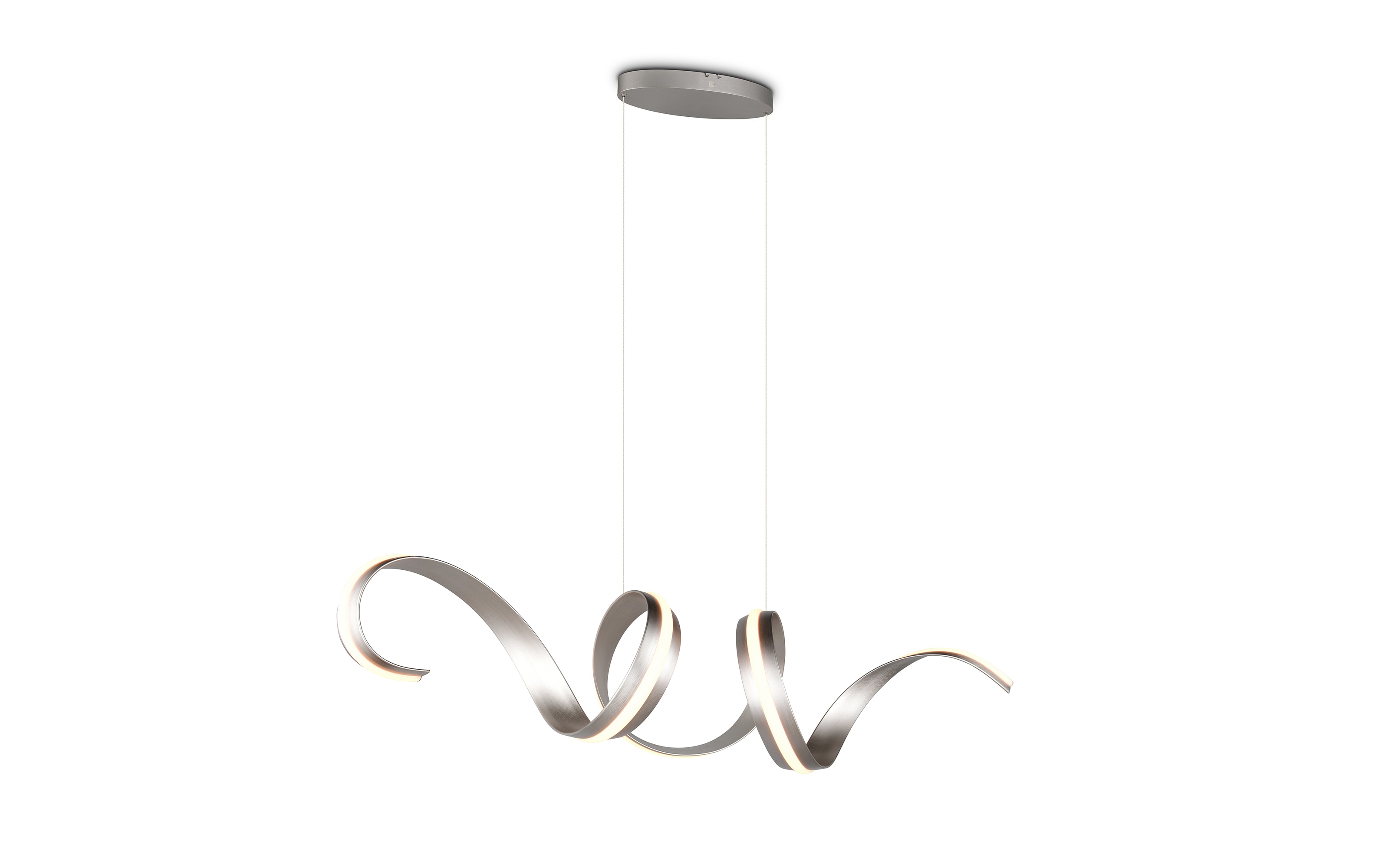 LED-Pendelleuchte Cinque Cisenna, nickelfarbig