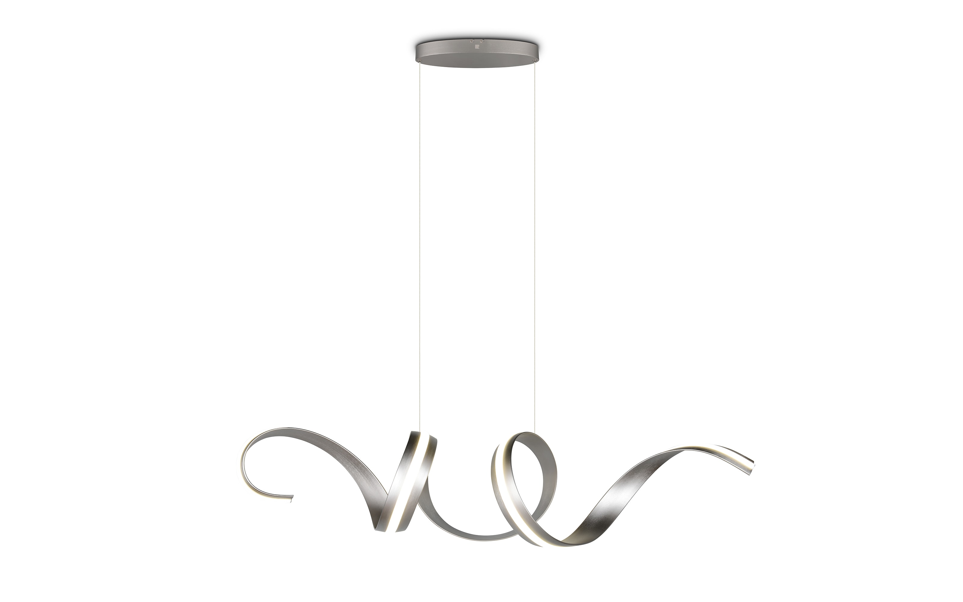 LED-Pendelleuchte Cinque Cisenna, nickelfarbig