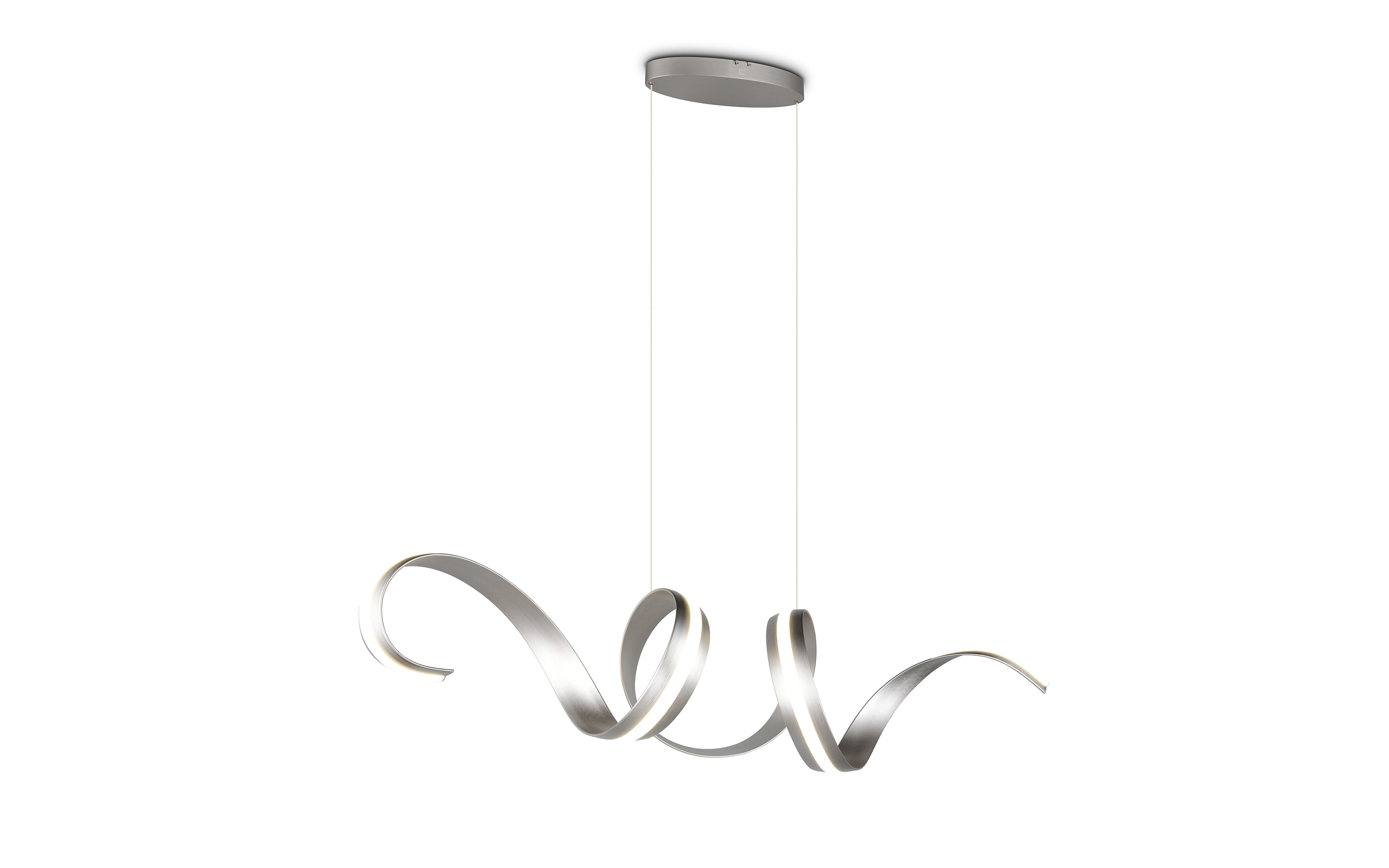 LED-Pendelleuchte Cinque Cisenna, nickelfarbig