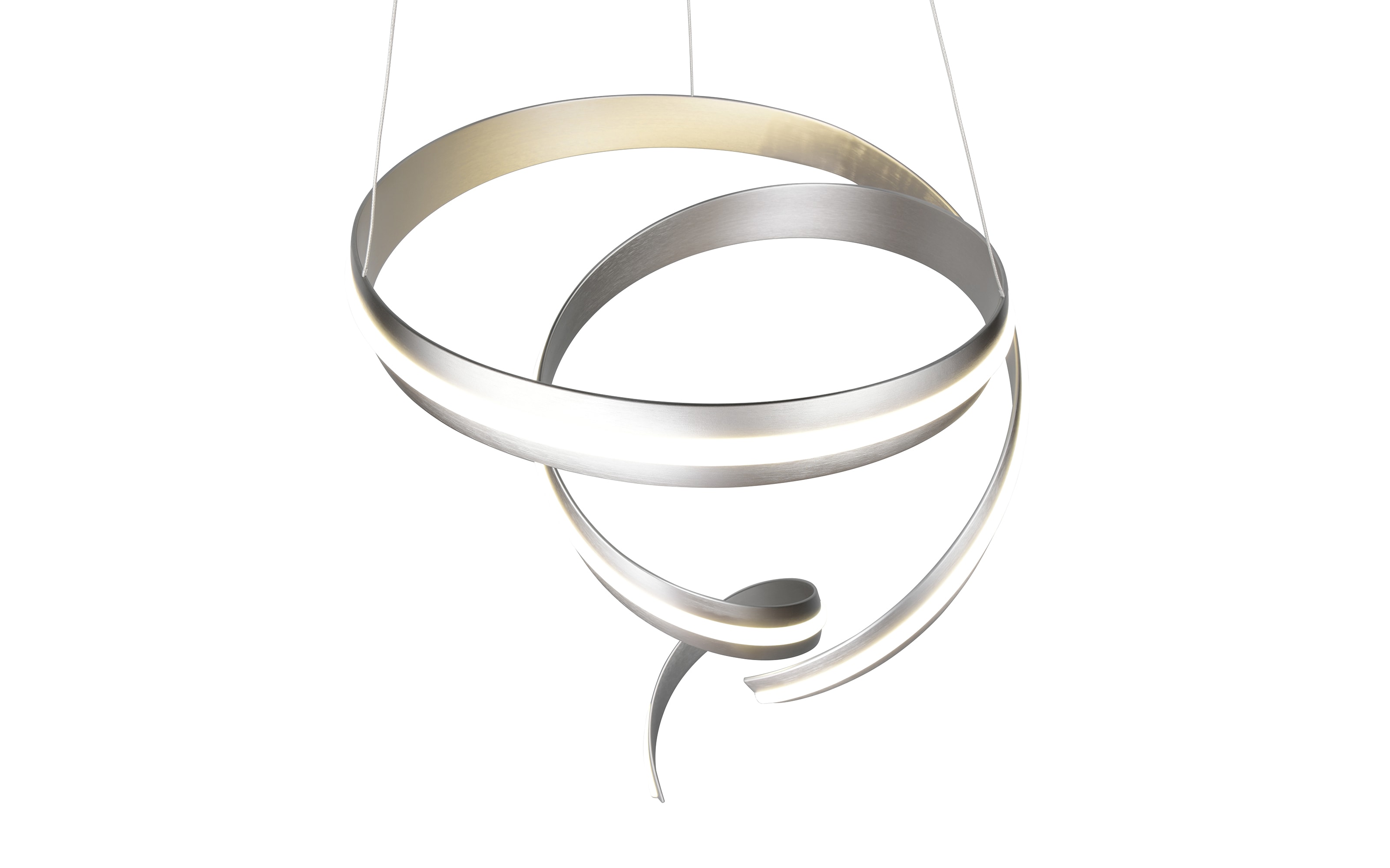 LED-Pendelleuchte Cinque Cisenna, nickelfarbig