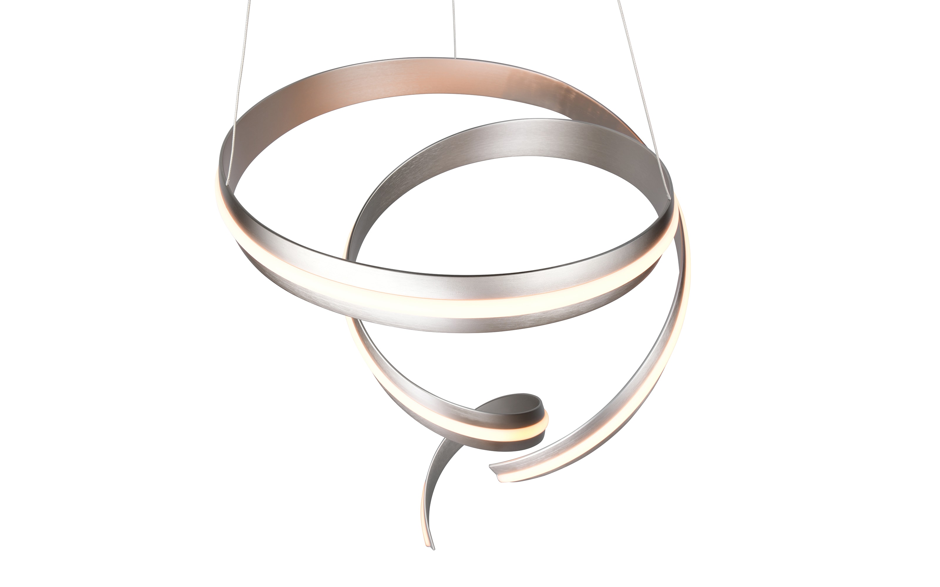 LED-Pendelleuchte Cinque Cisenna, nickelfarbig