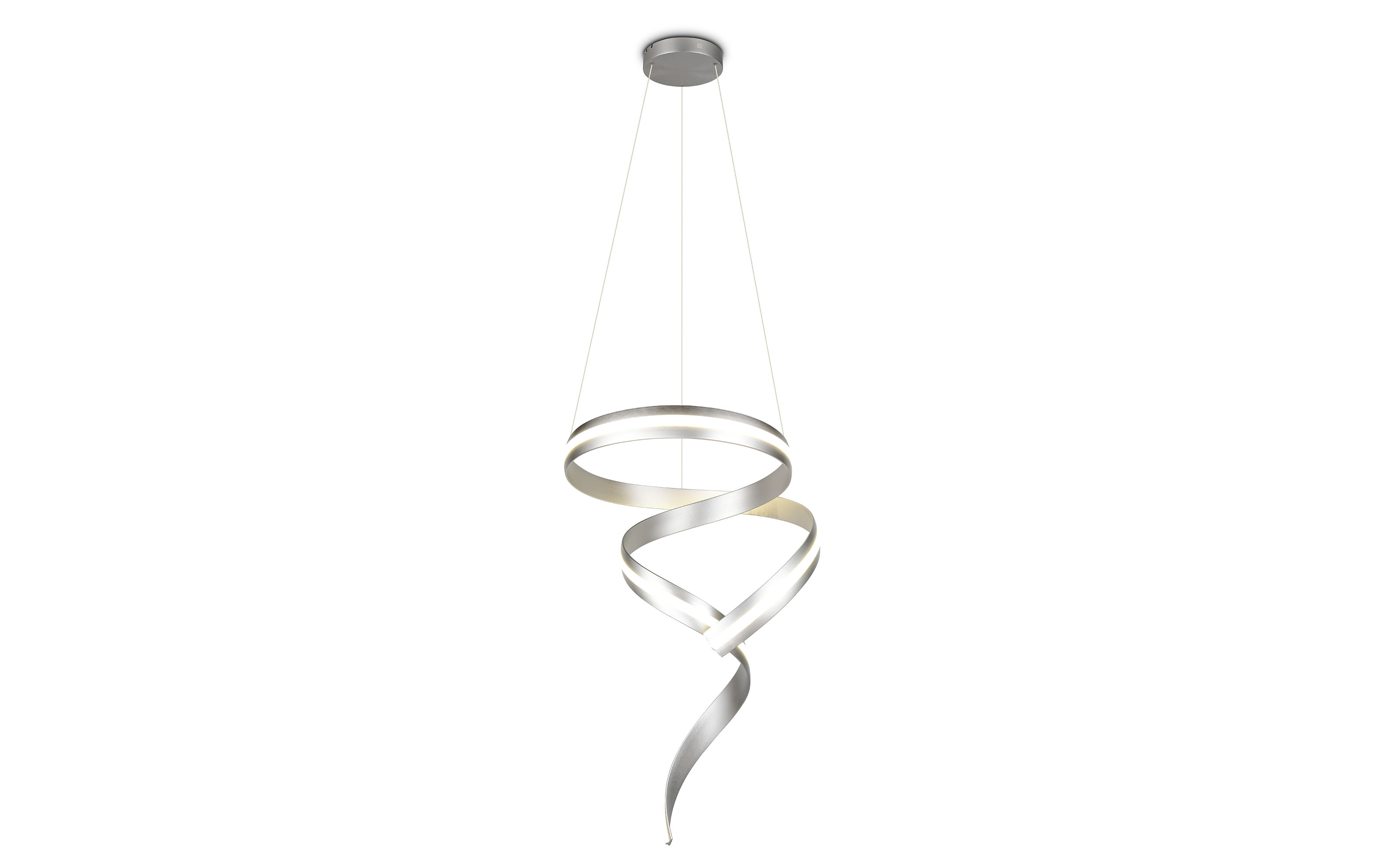 LED-Pendelleuchte Cinque Cisenna, nickelfarbig