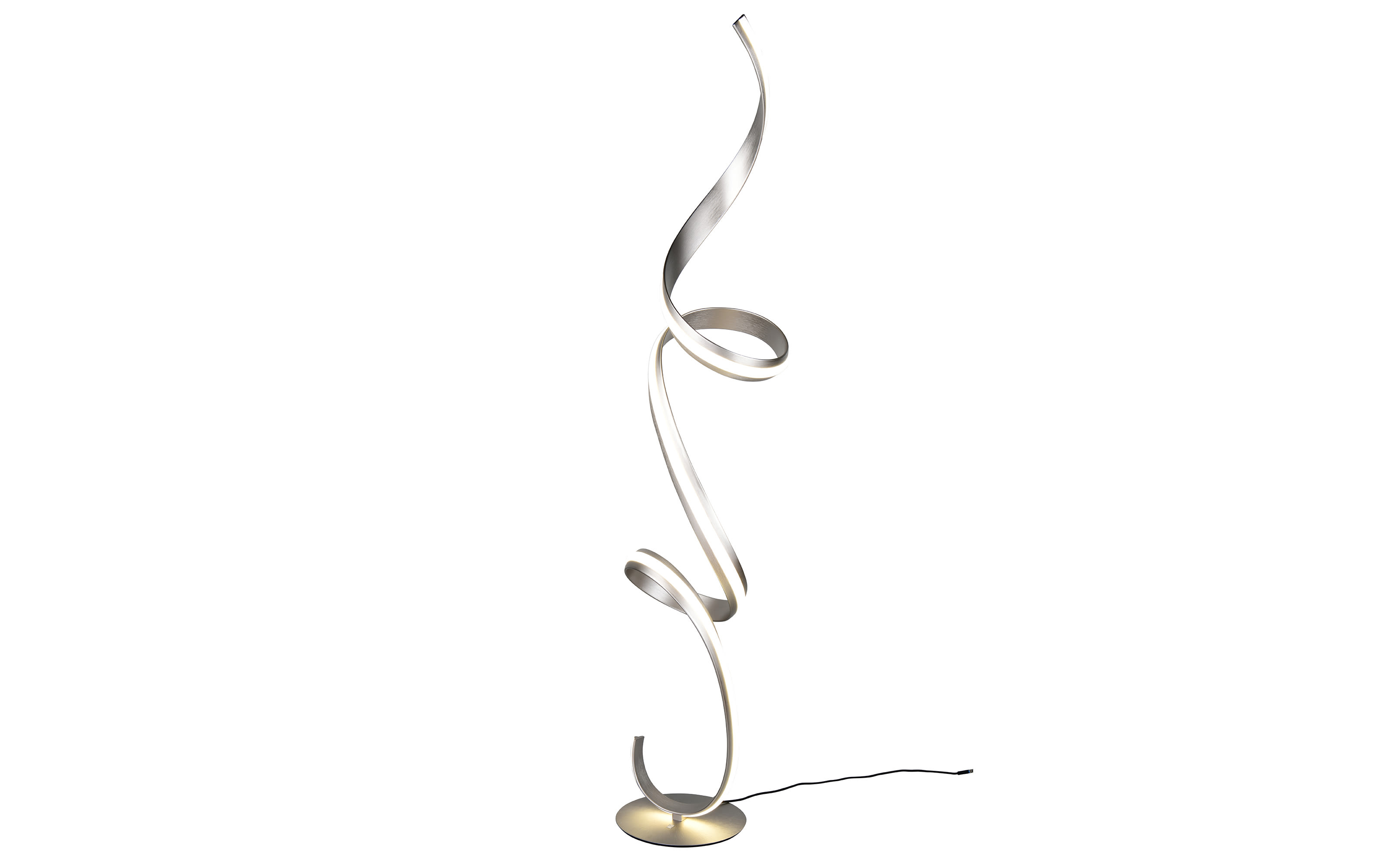 LED-Stehleuchte Cinque Cisenna, nickelfarbig