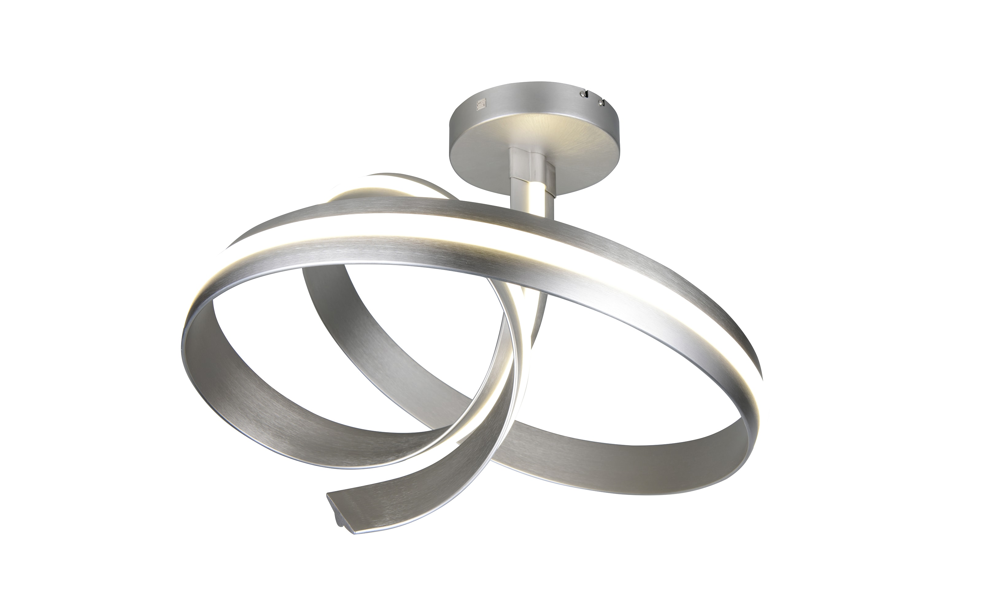 LED-Deckenleuchte Cinque Cisenna, nickelfarbig