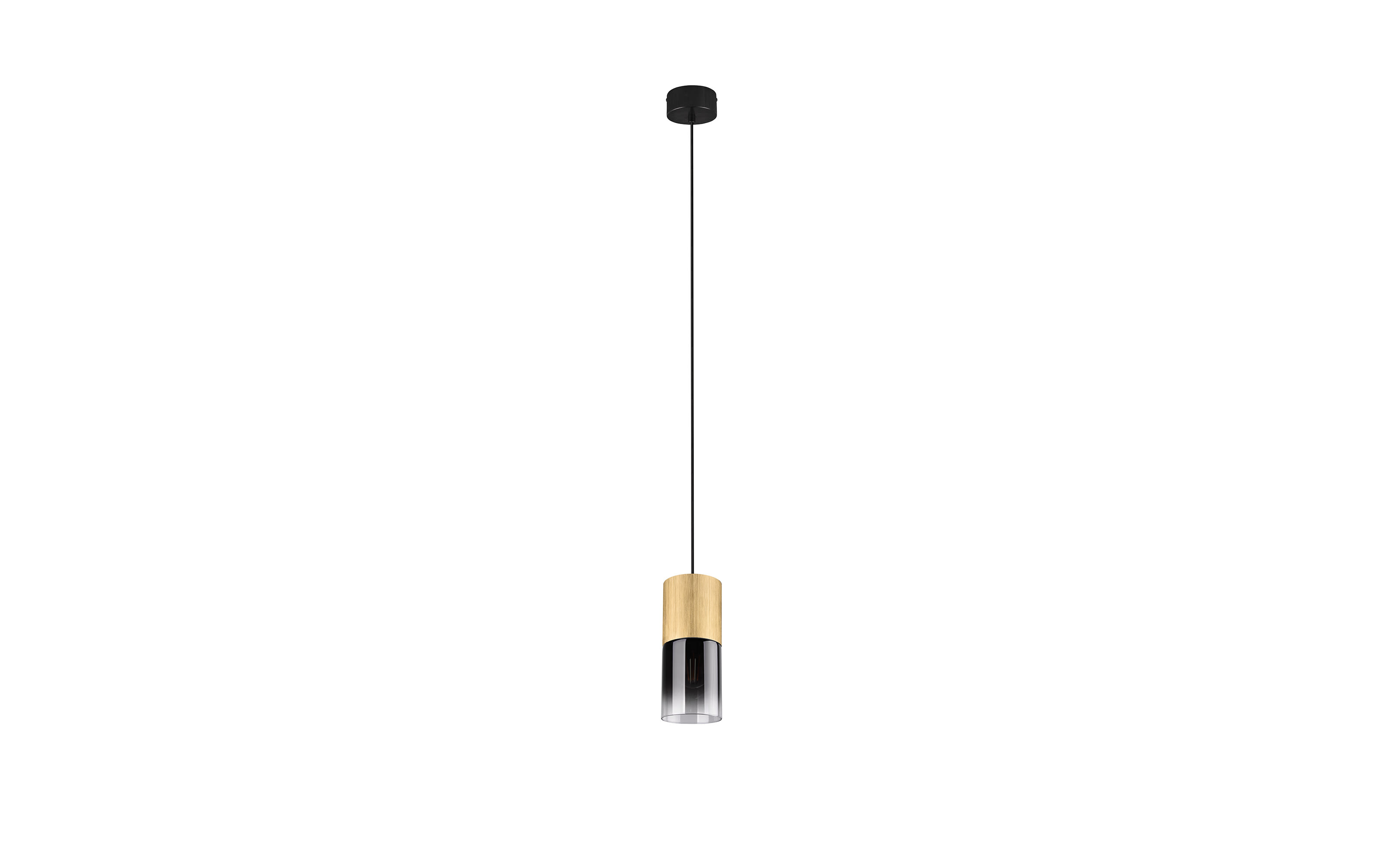 Pendelleuchte Robin, messing/rauchfarbig, 1-flammig, 10 cm
