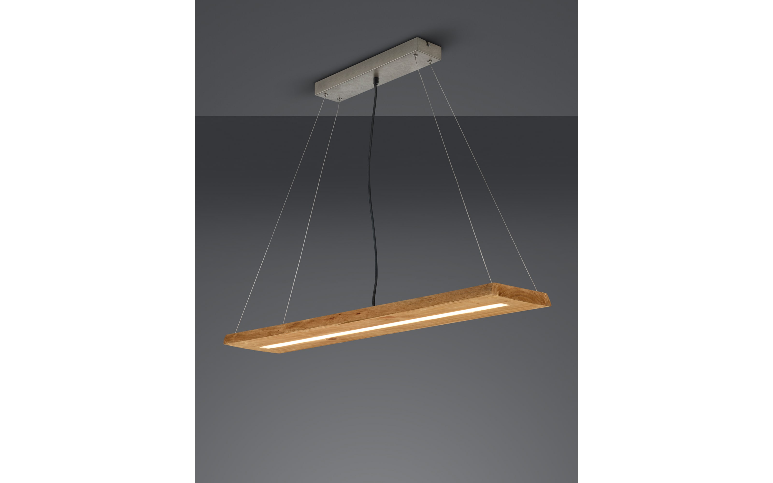 LED-Pendelleuchte Brad, holzfarbig, 100 cm