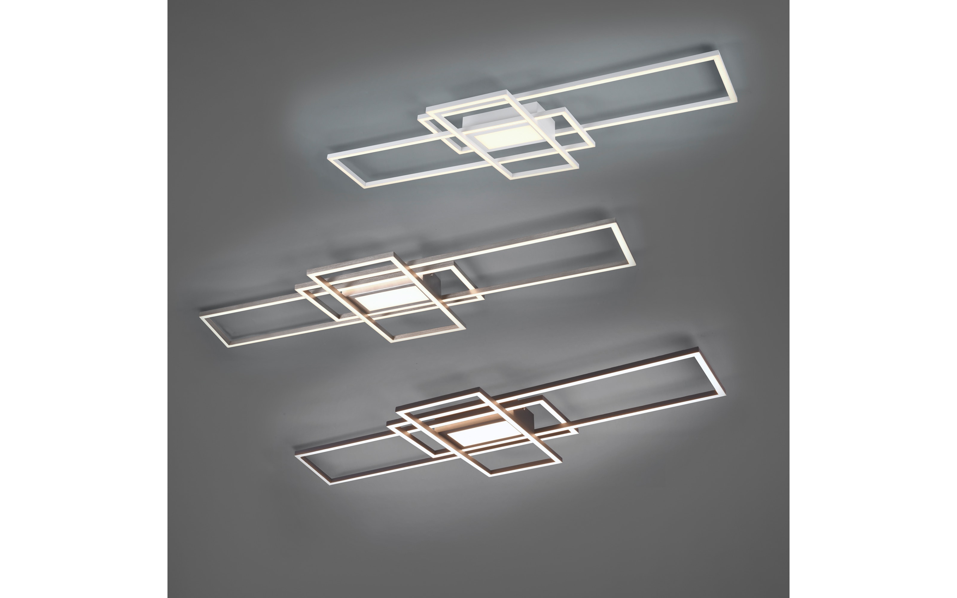 LED-Deckenleuchte Irvine, nickel, 105 x 42 cm