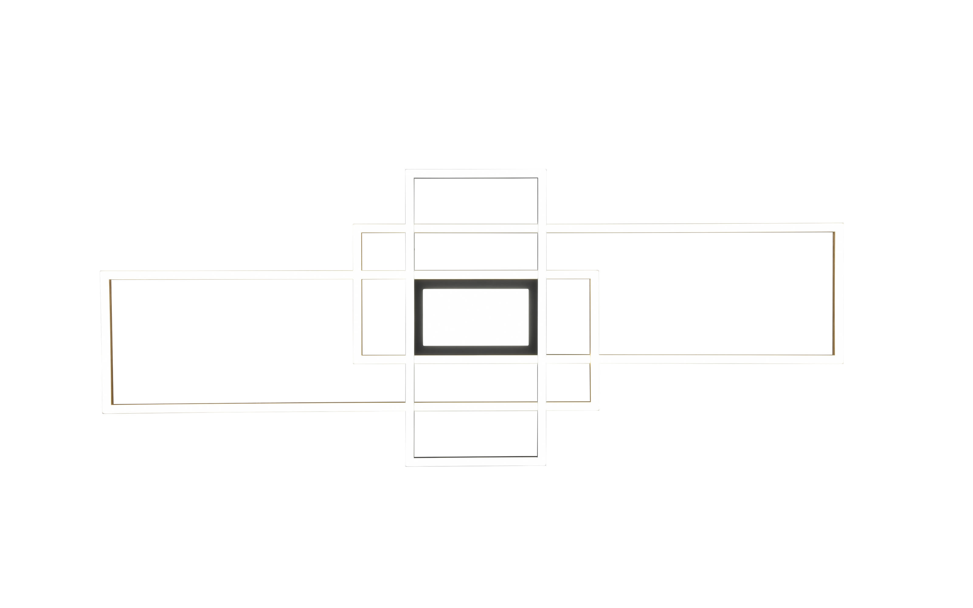 LED-Deckenleuchte Irvine, messing/schwarz, 105 cm