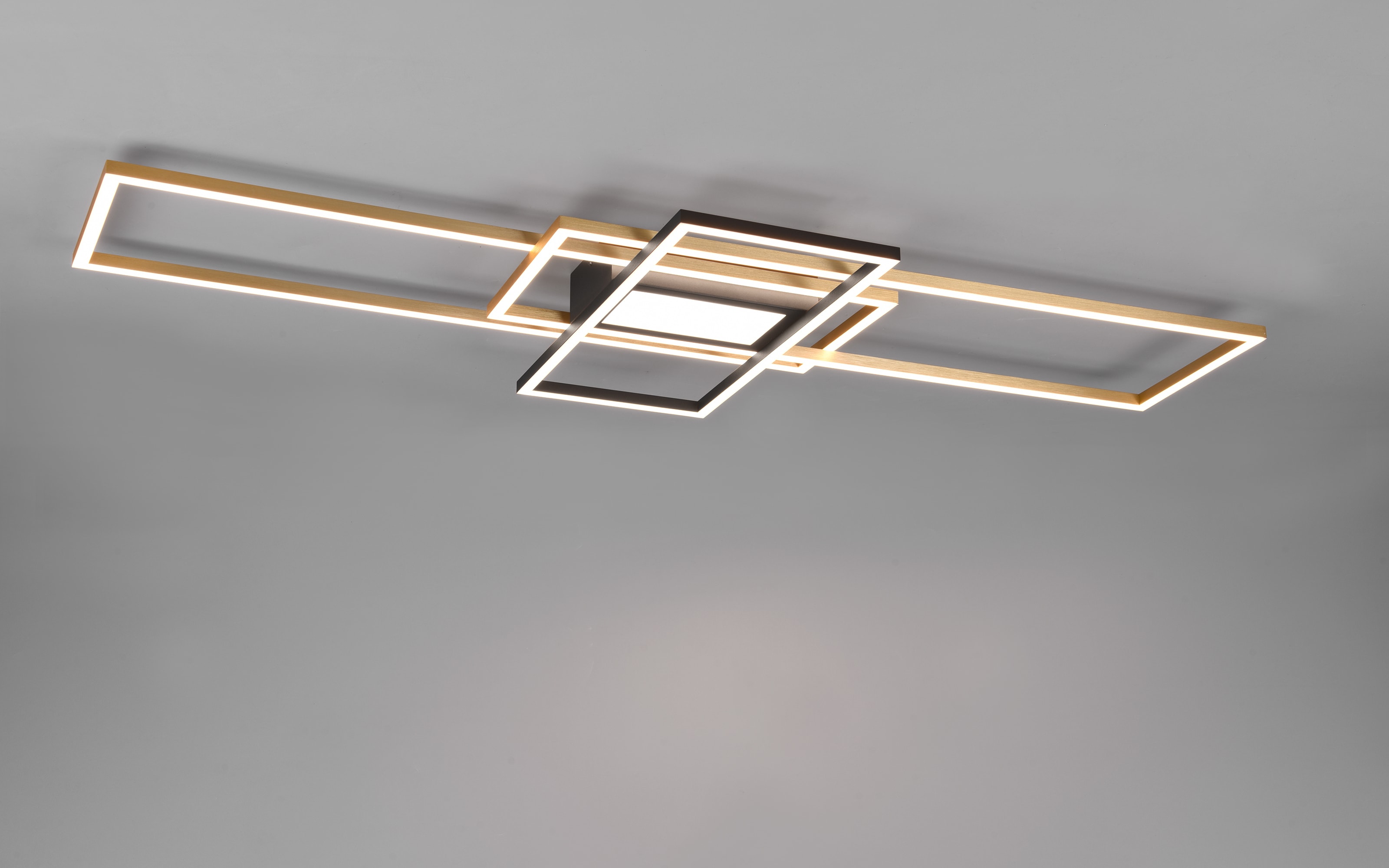 LED-Deckenleuchte Irvine, messing/schwarz, 105 cm