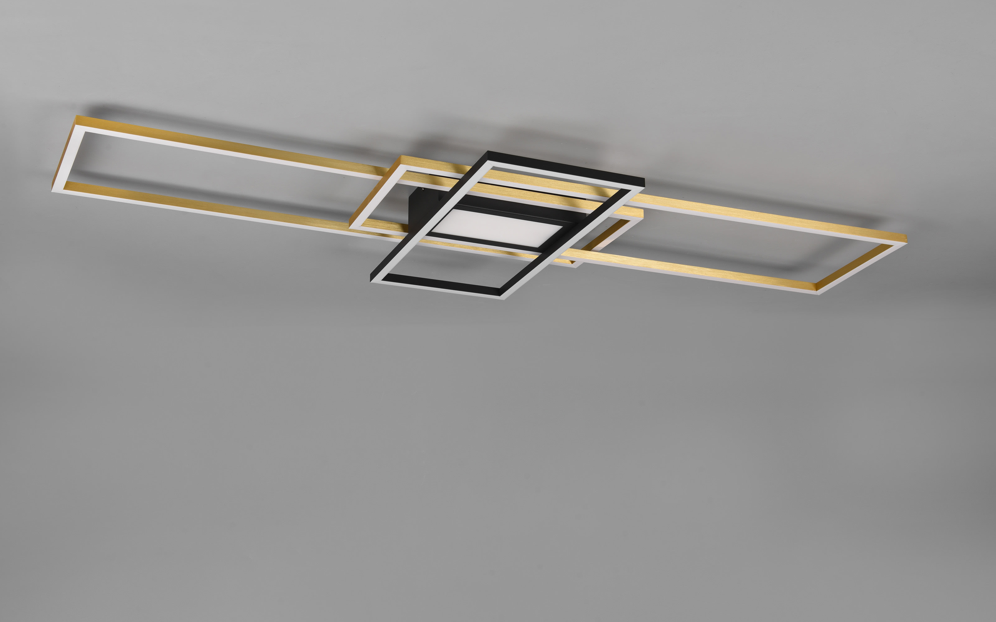LED-Deckenleuchte Irvine, messing/schwarz, 105 cm