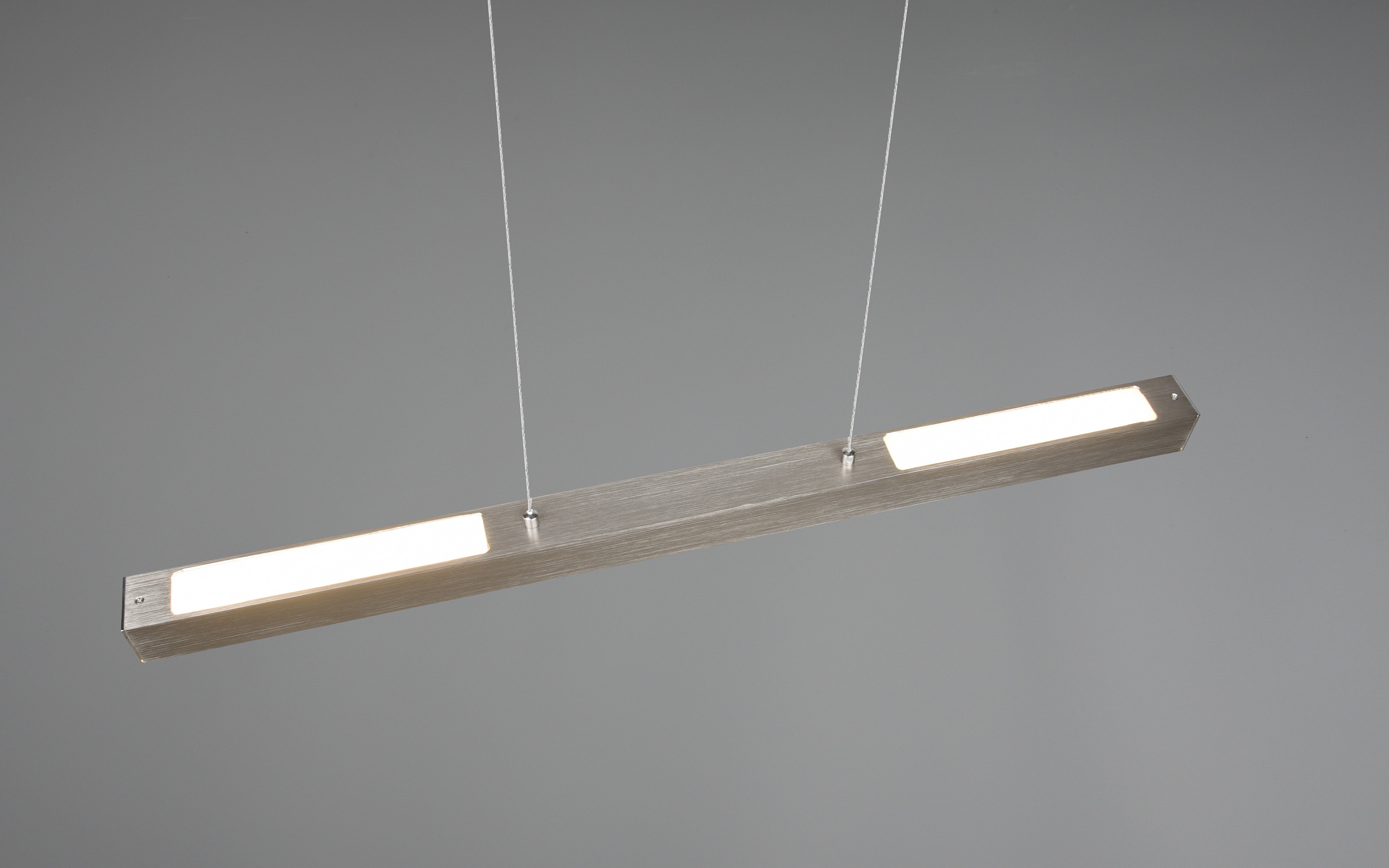 LED-Pendelleuchte DUOline in nickel matt, 90 cm