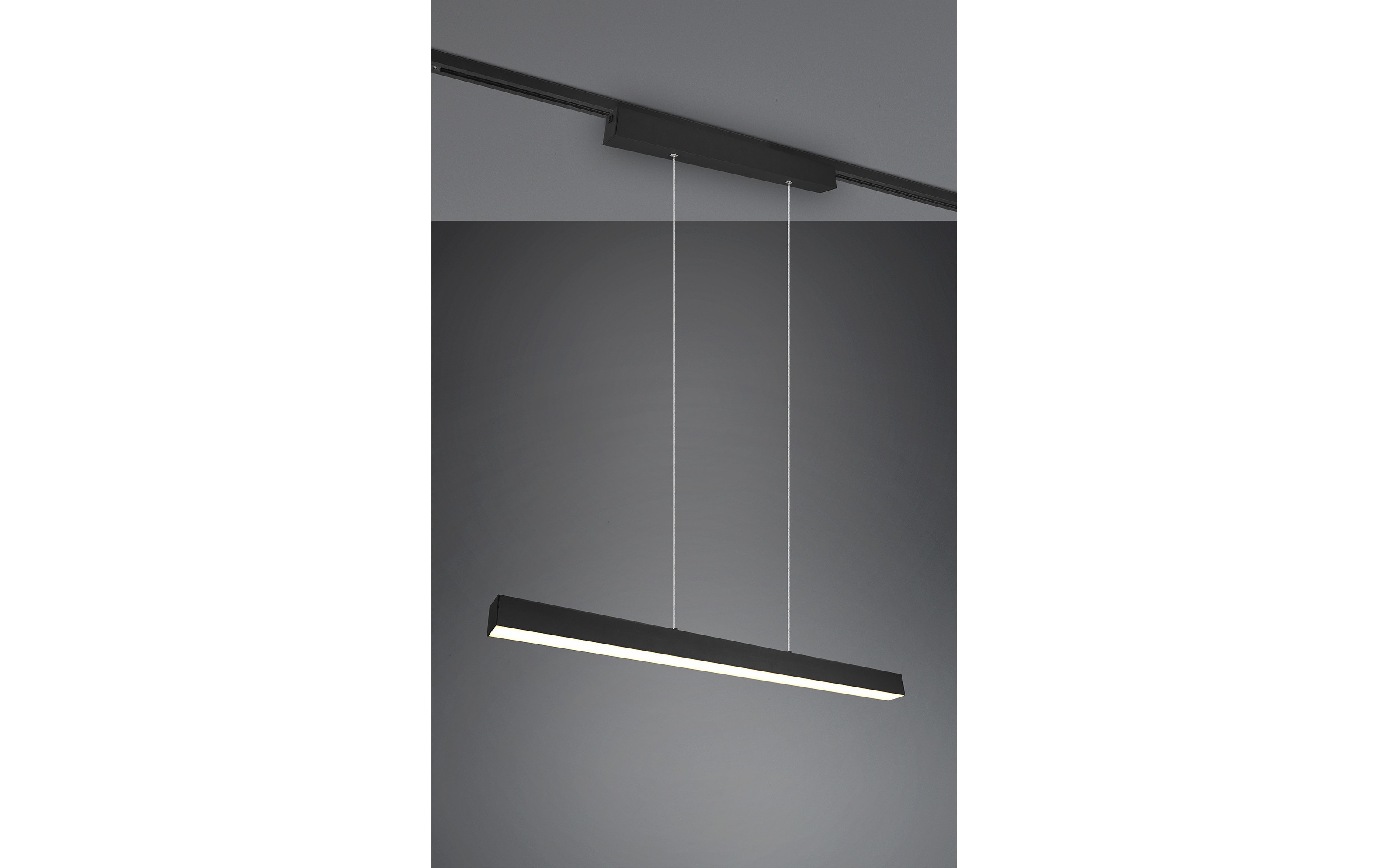 LED-Pendelleuchte DUOline in schwarz matt, 90 cm