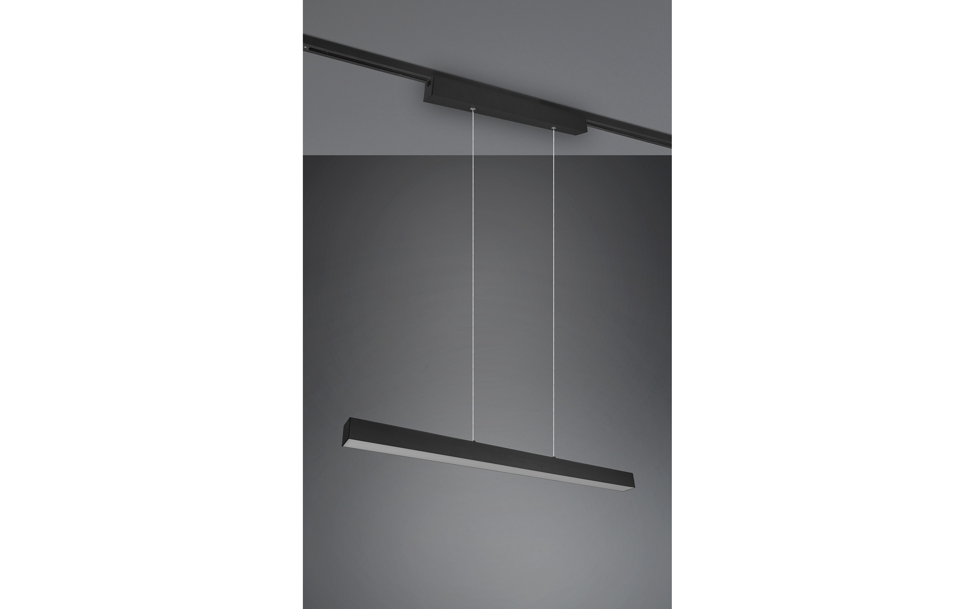 LED-Pendelleuchte DUOline in schwarz matt, 90 cm