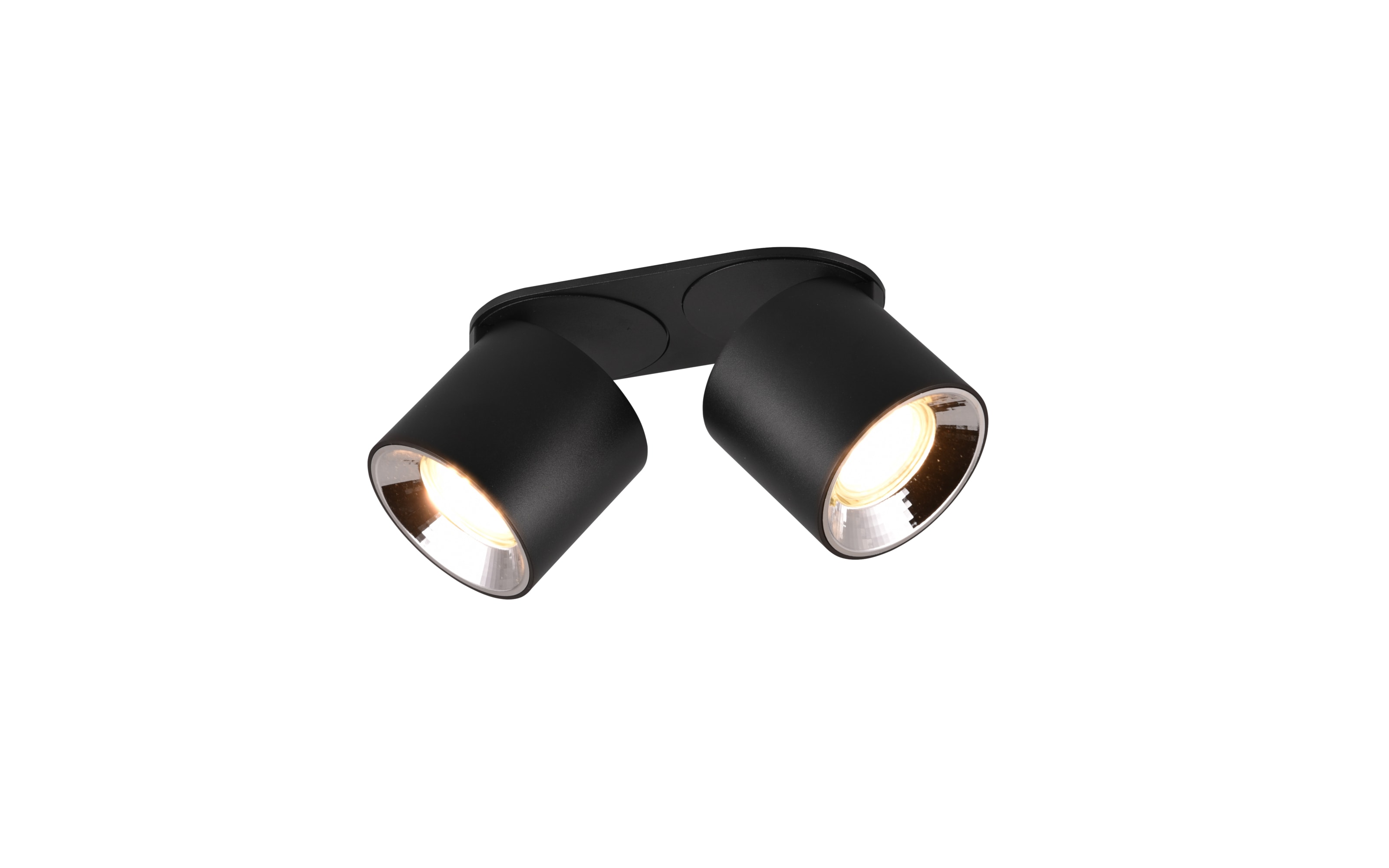 LED-Deckenleuchte Guayana, 2-flammig, schwarz, 18 cm