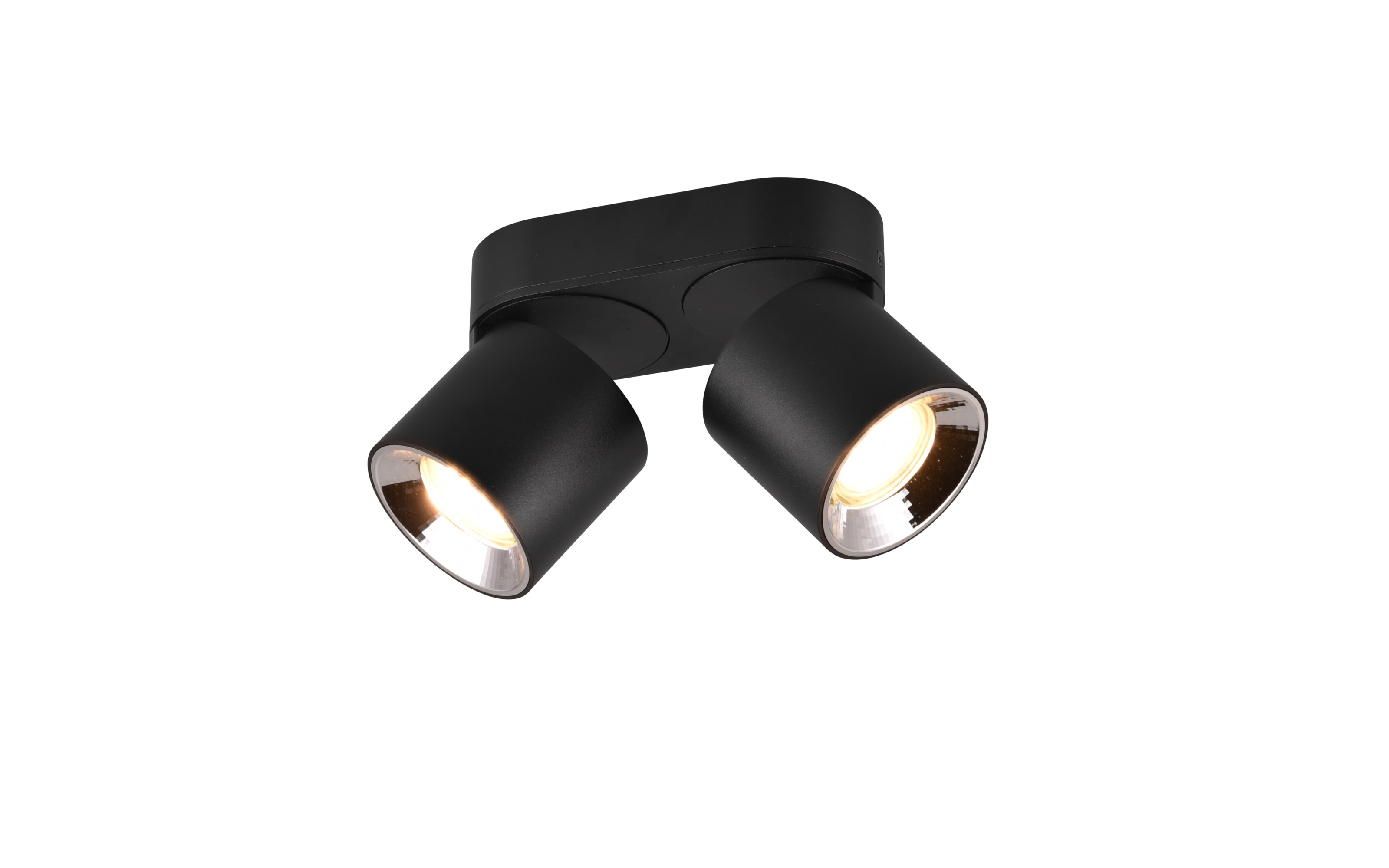 LED-Deckenleuchte Guayana, 2-flammig, schwarz, 18 cm