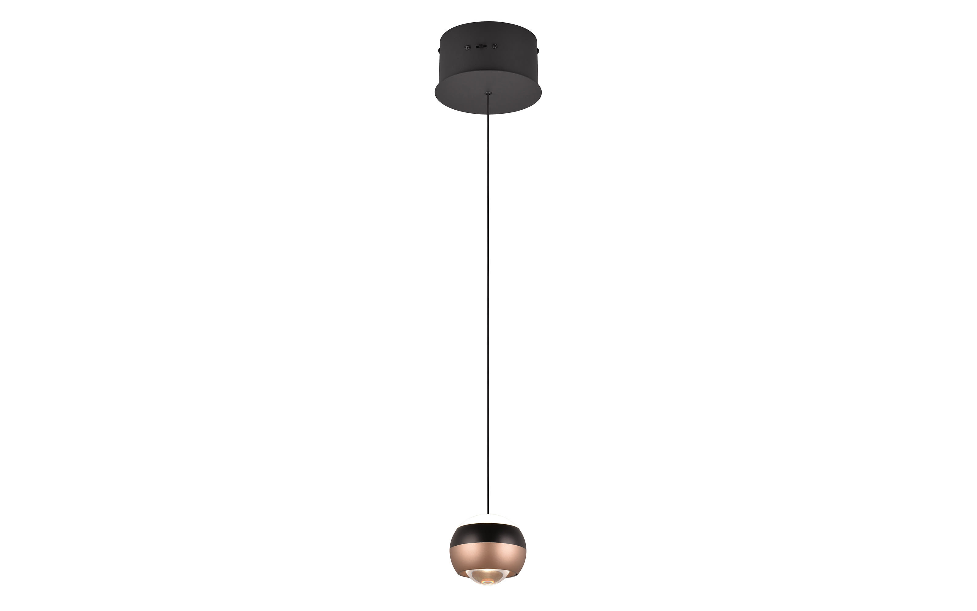 LED-Pendelleuchte Orbit, schwarz/coffee, 1-flammig, 15,5 cm, inkl. Dimmfunktion