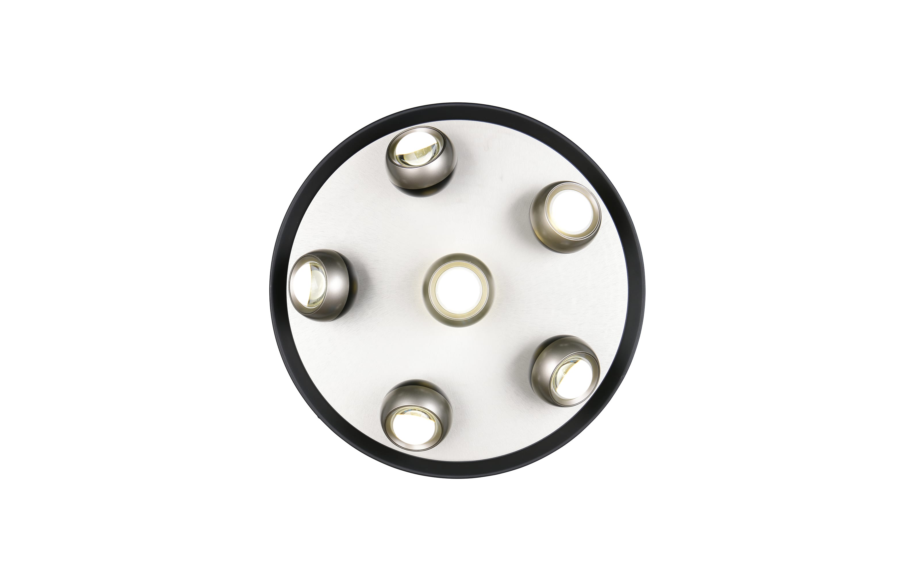 LED-Deckenleuchte Orbit, nickelfarbig, 13,5 cm, inkl. Dimmfunktion