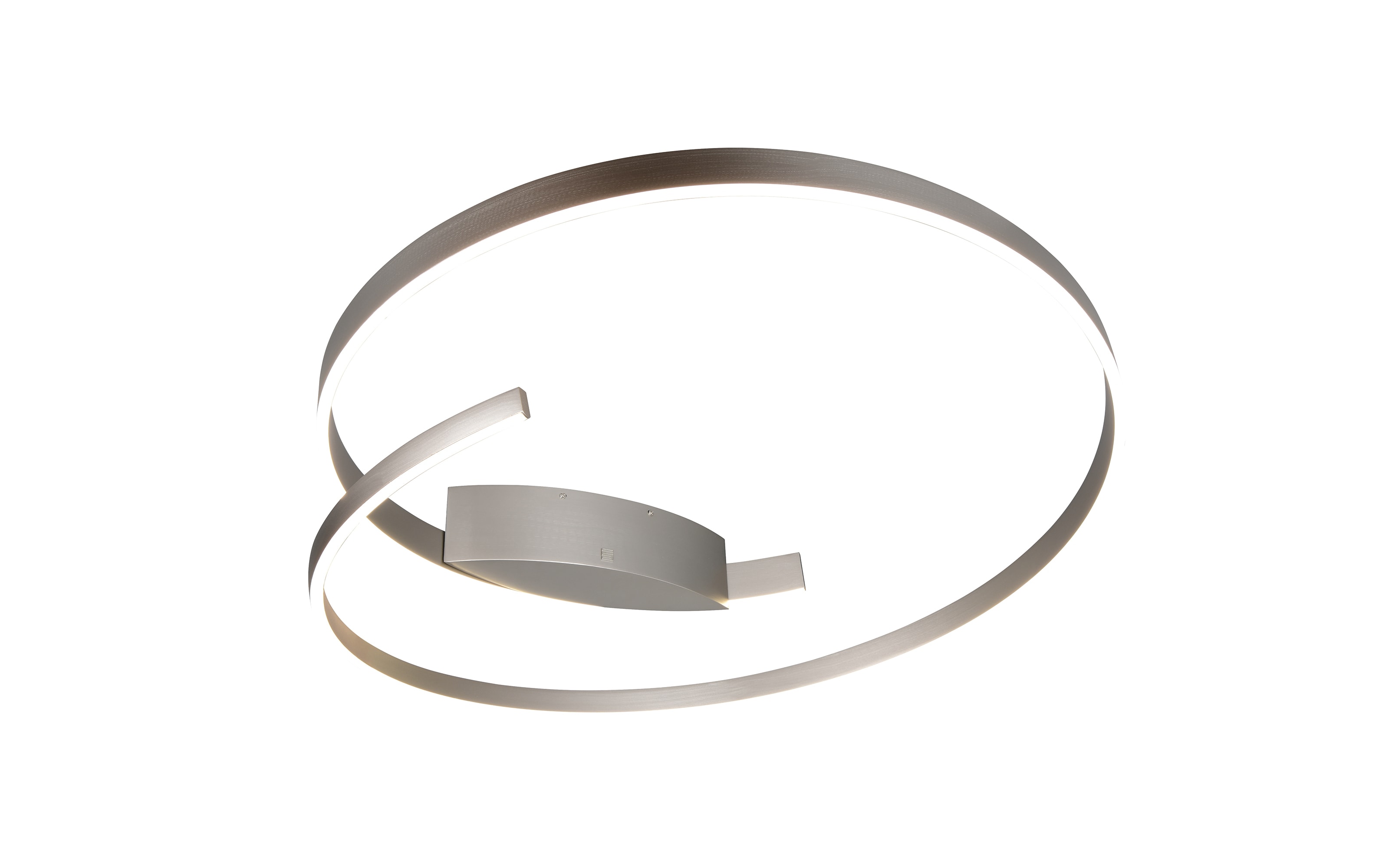 LED-Deckenleuchte Cinque Cinardi, nickelfarbig, inkl. Dim to Warm Funktion