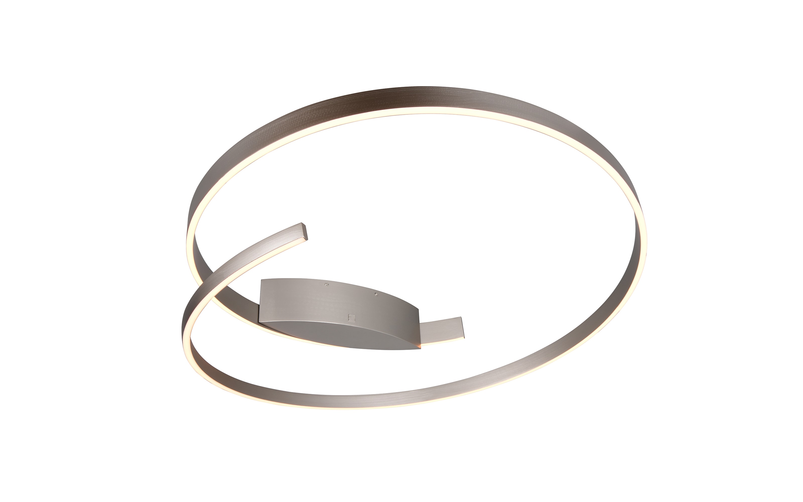 LED-Deckenleuchte Cinque Cinardi, nickelfarbig, inkl. Dim to Warm Funktion