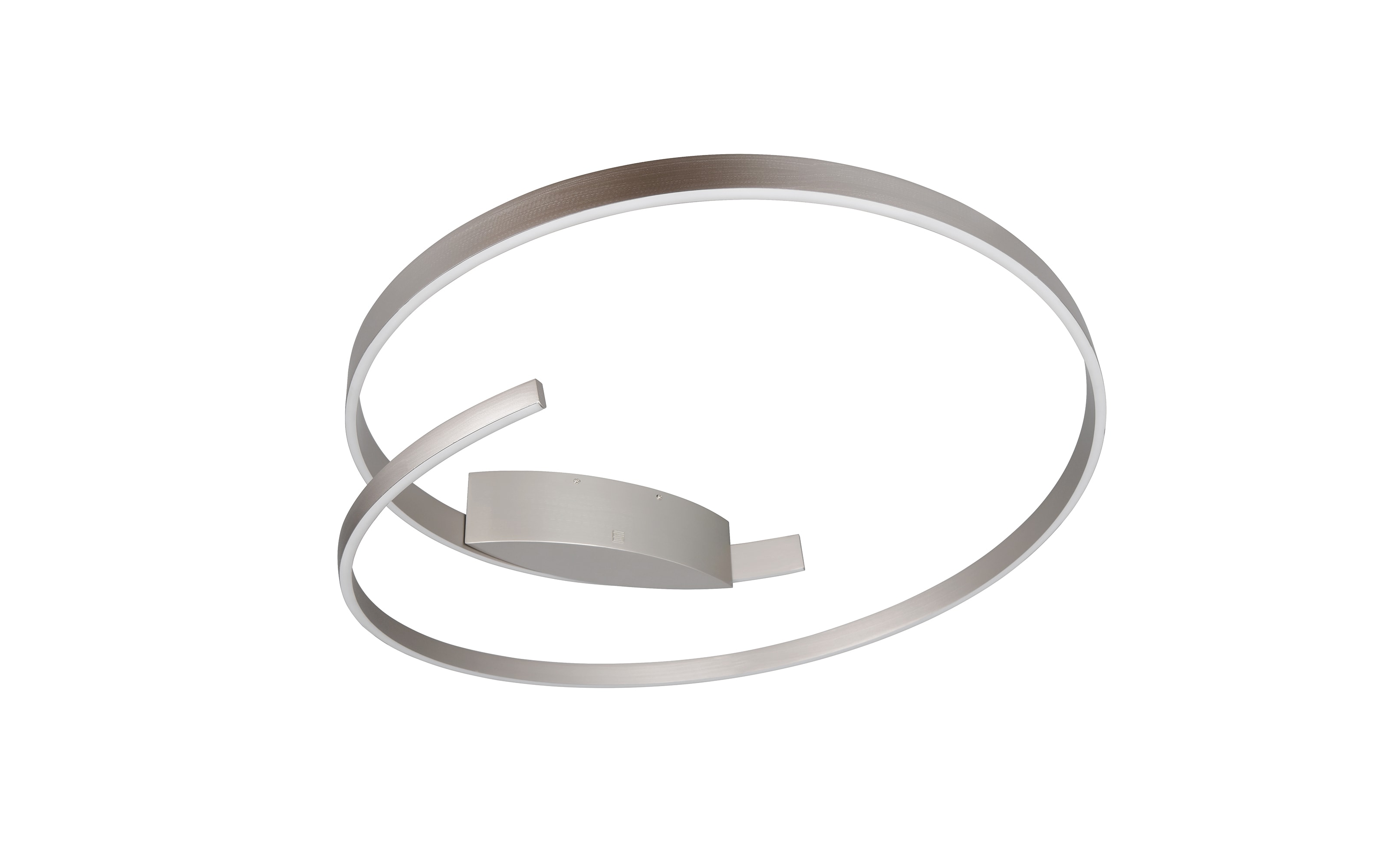 LED-Deckenleuchte Cinque Cinardi, nickelfarbig, inkl. Dim to Warm Funktion