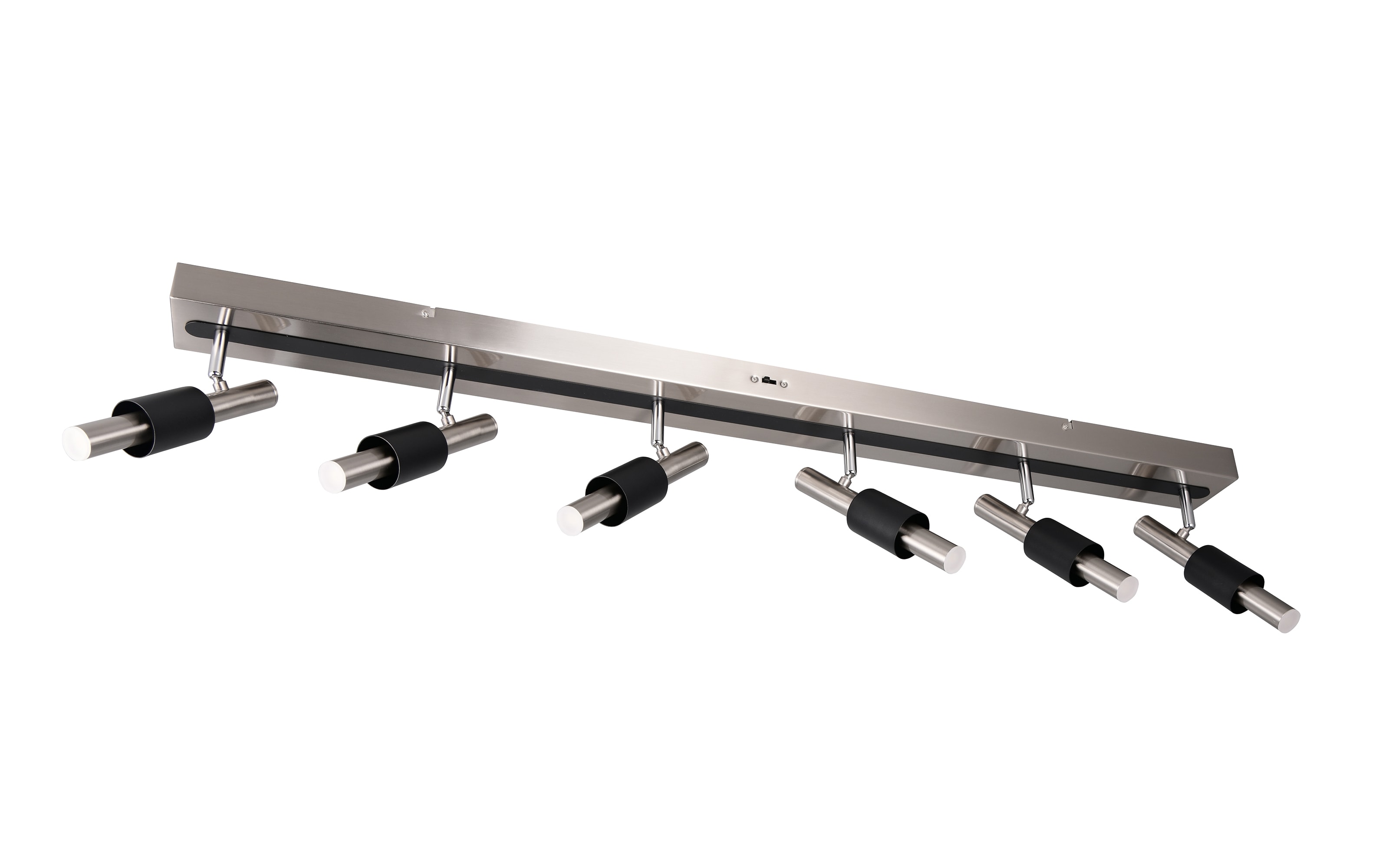 LED-Deckenleuchte CCT Ikaris, nickel, 6-flammig