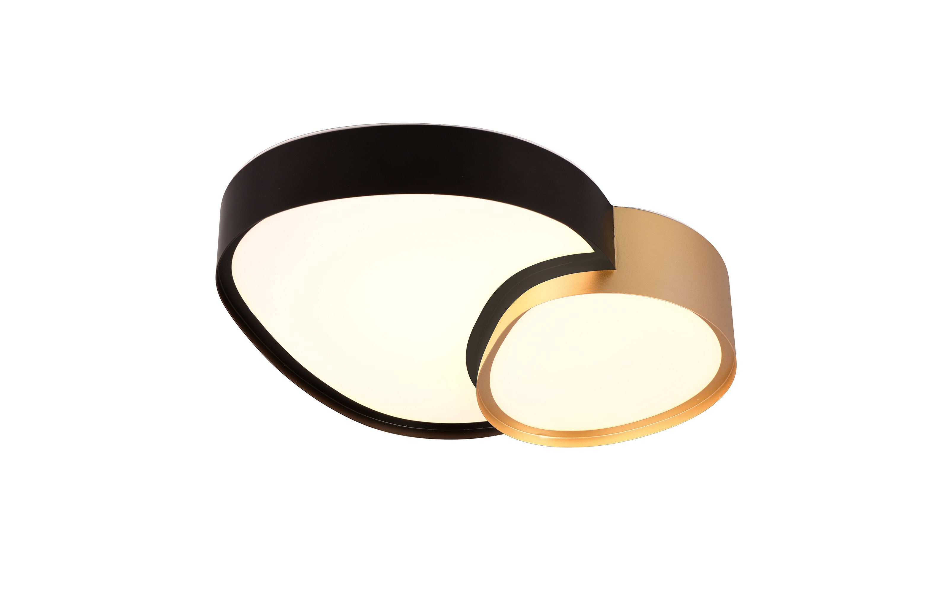 LED-Deckenleuchte CCT Rise, schwarz/gold, 43,5 cm, inkl. Fernbedienung