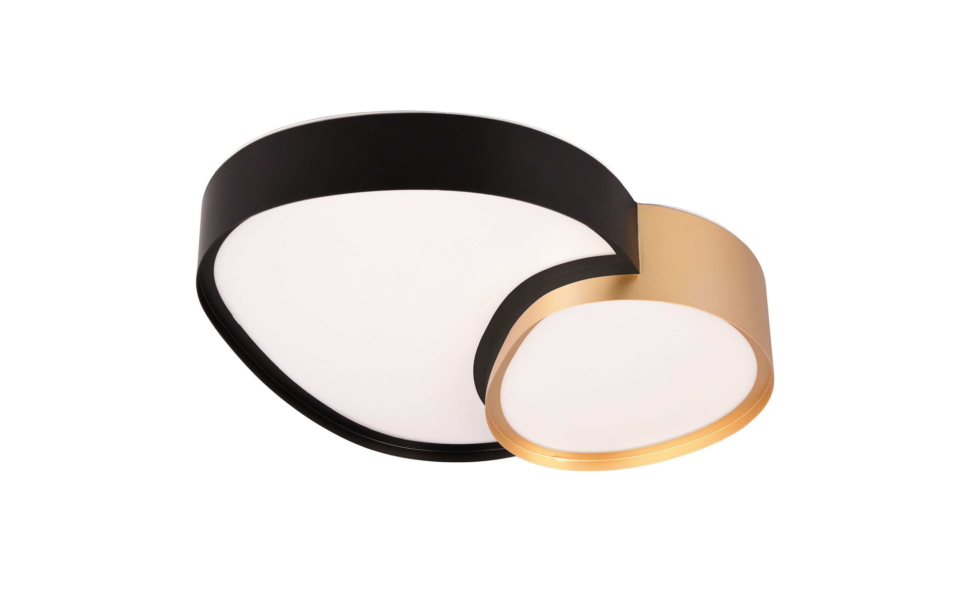 LED-Deckenleuchte CCT Rise, schwarz/gold, 43,5 cm, inkl. Fernbedienung