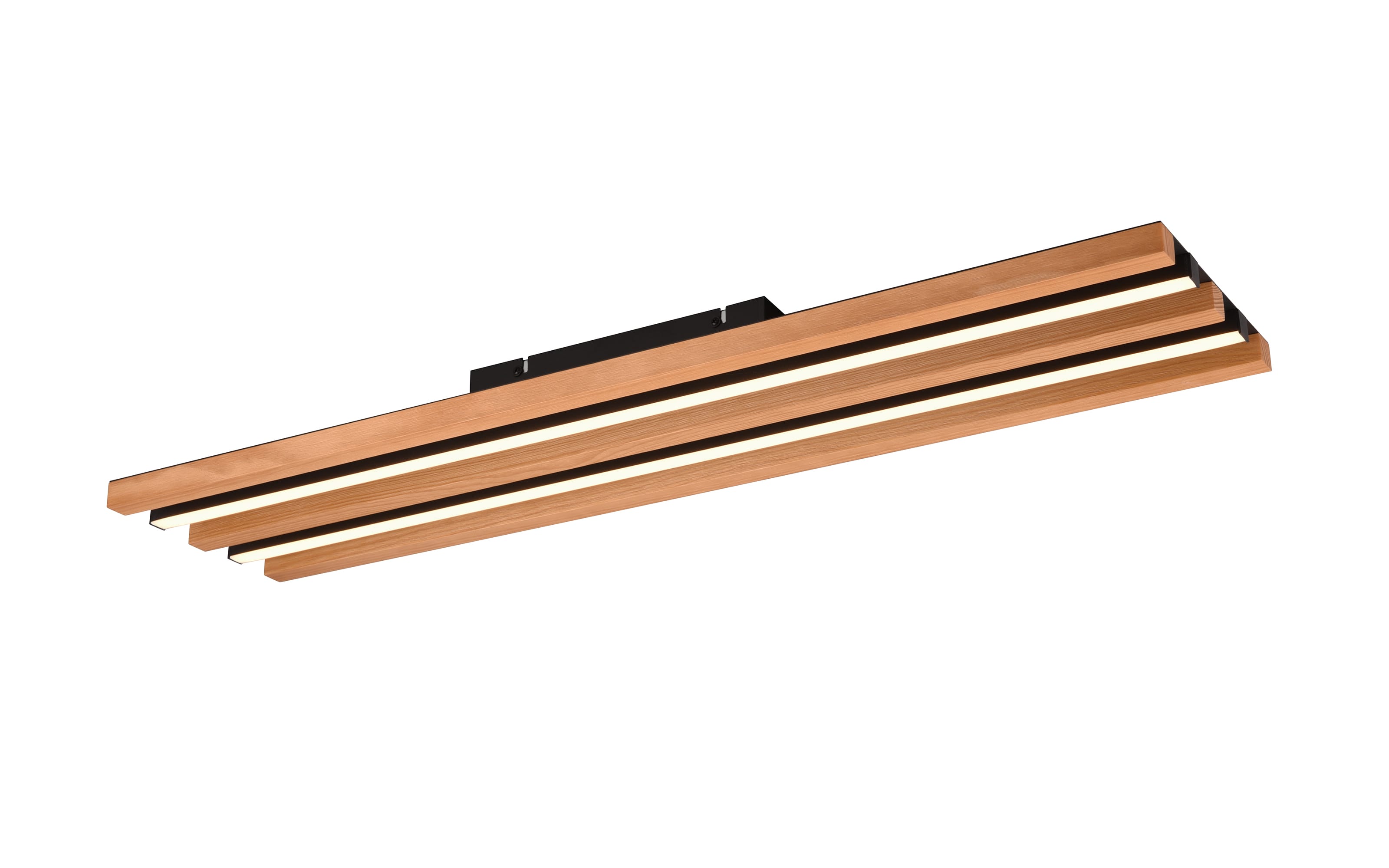 LED-Deckenleuchte Fontana, holz/schwarz, 80 cm, inkl. Switchdimmer