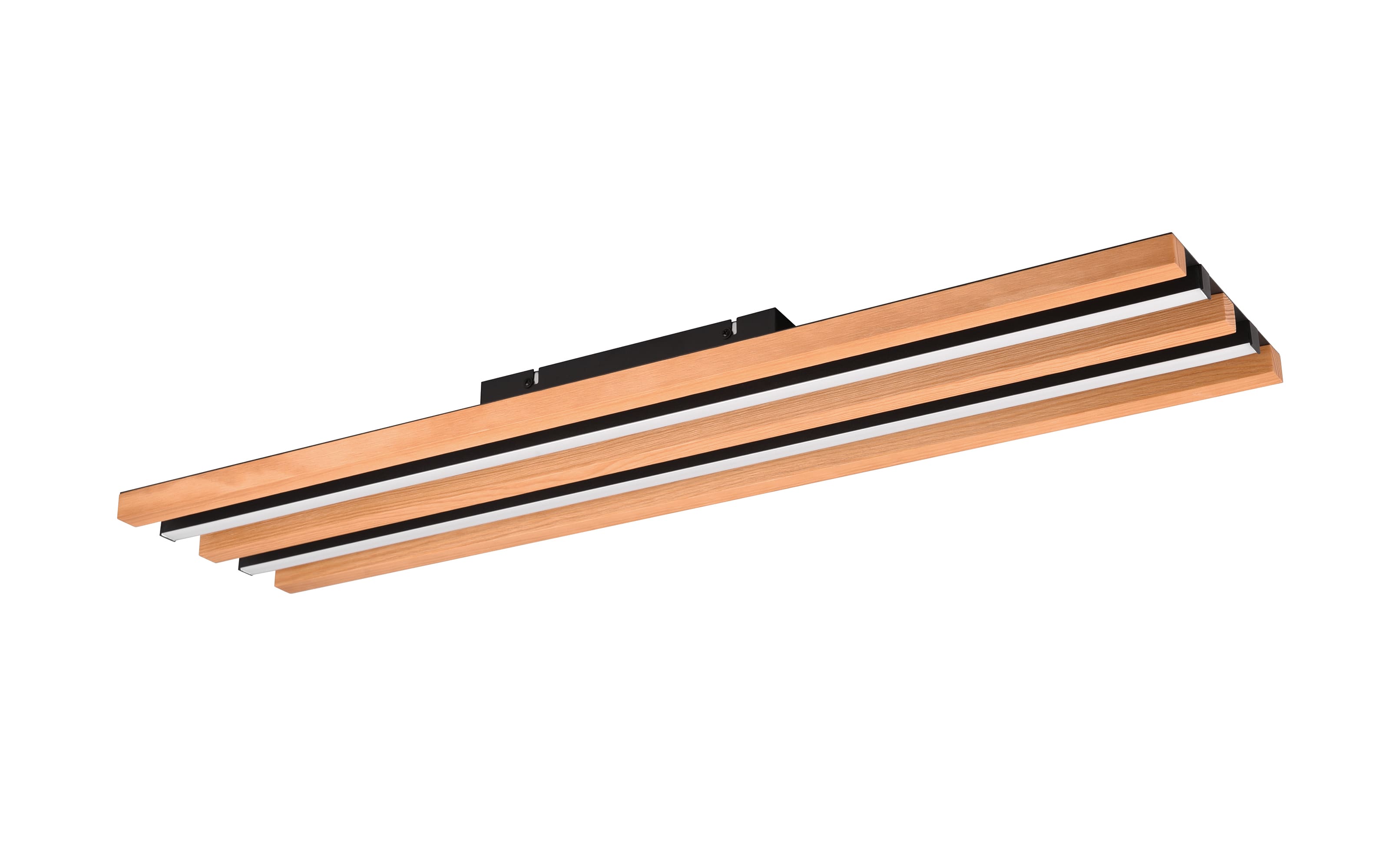 LED-Deckenleuchte Fontana, holz/schwarz, 80 cm, inkl. Switchdimmer