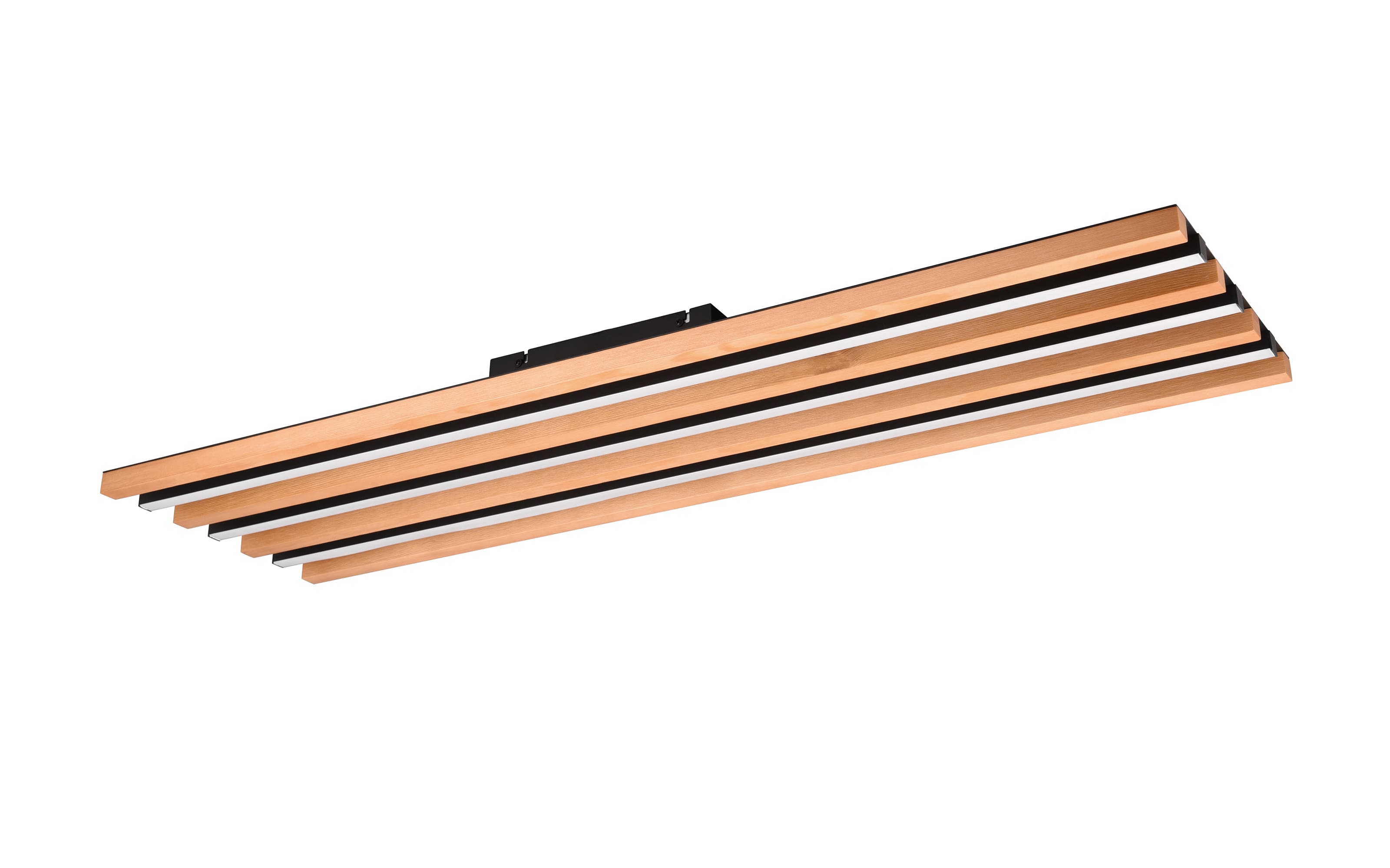 LED-Deckenleuchte Fontana, holz/schwarz, 114 cm, inkl. Switchdimmer