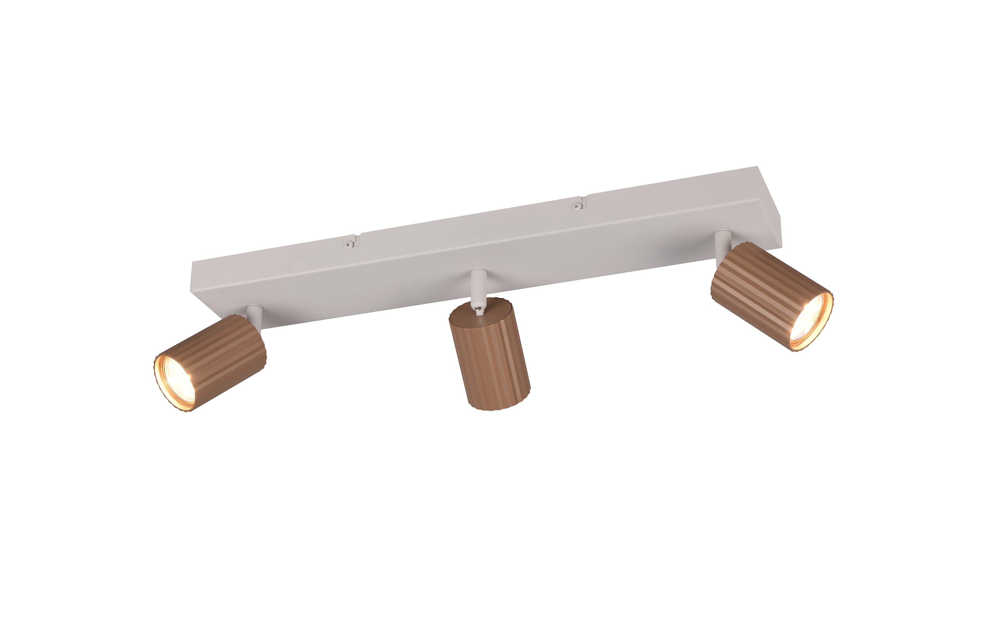 Wand-/Deckenleuchte Soka, coffee/warm grey, 3-flammig