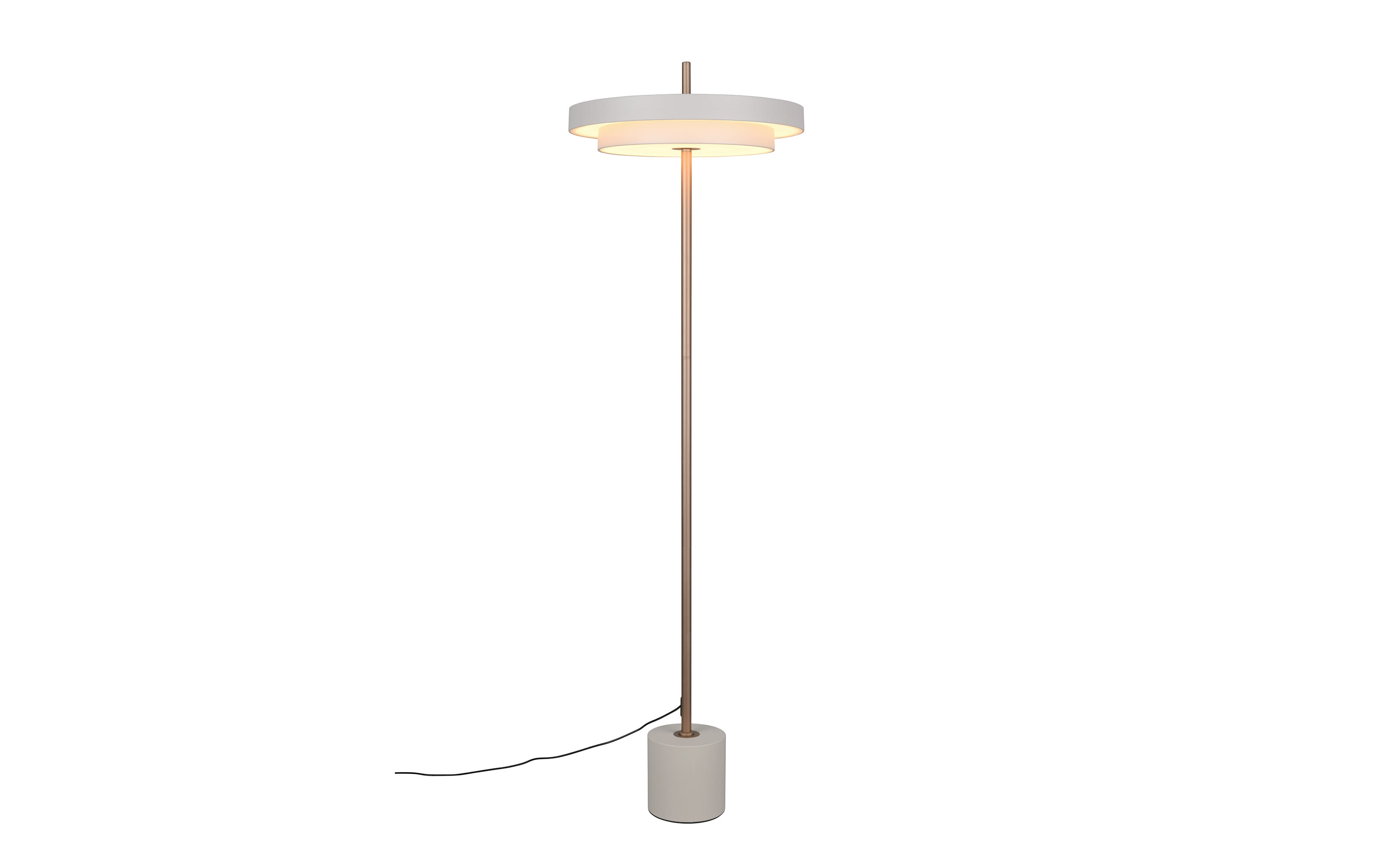 LED-Standleuchte Keaton, grau/coffee, inkl. Sensordimmer