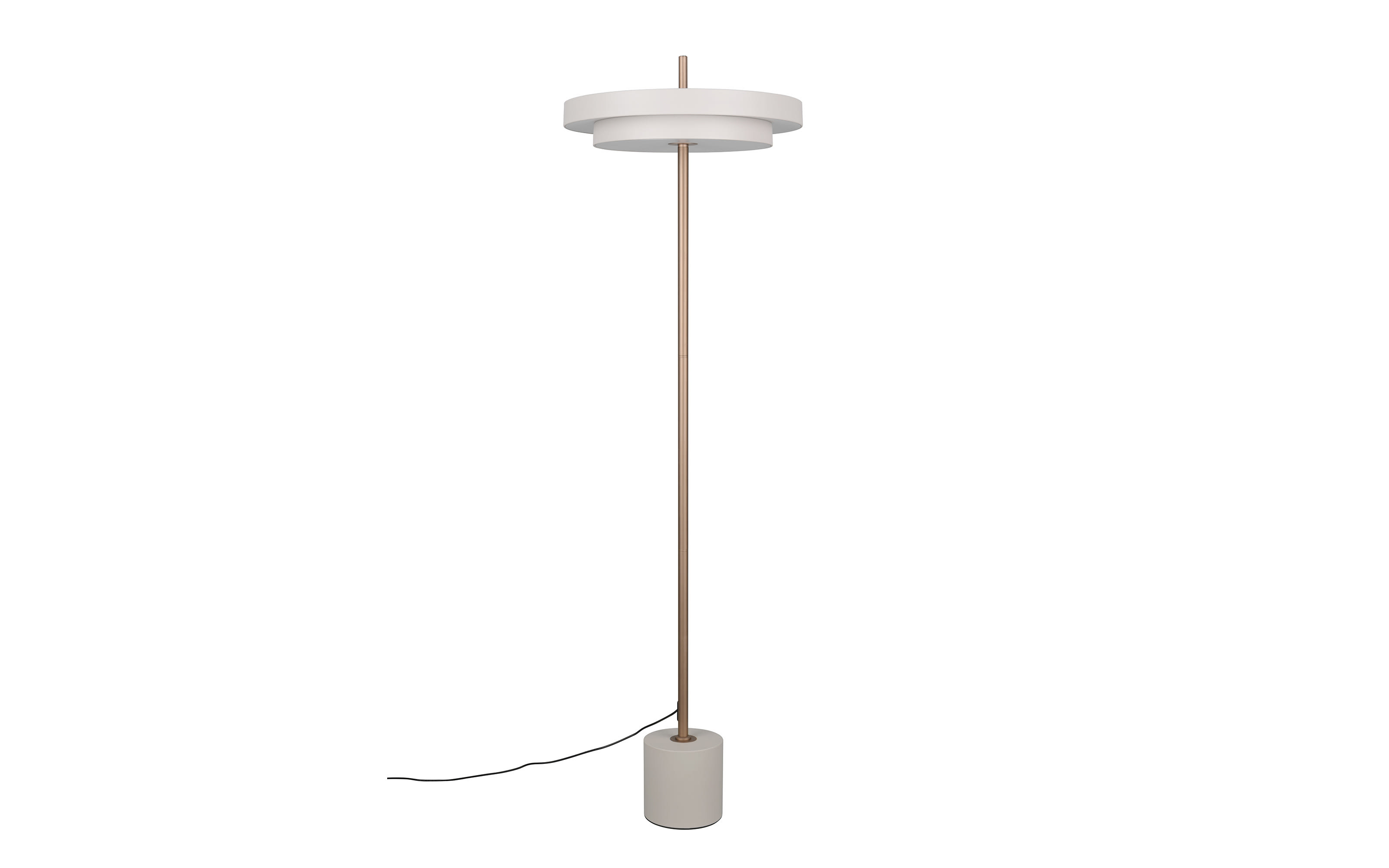 LED-Standleuchte Keaton, grau/coffee, inkl. Sensordimmer